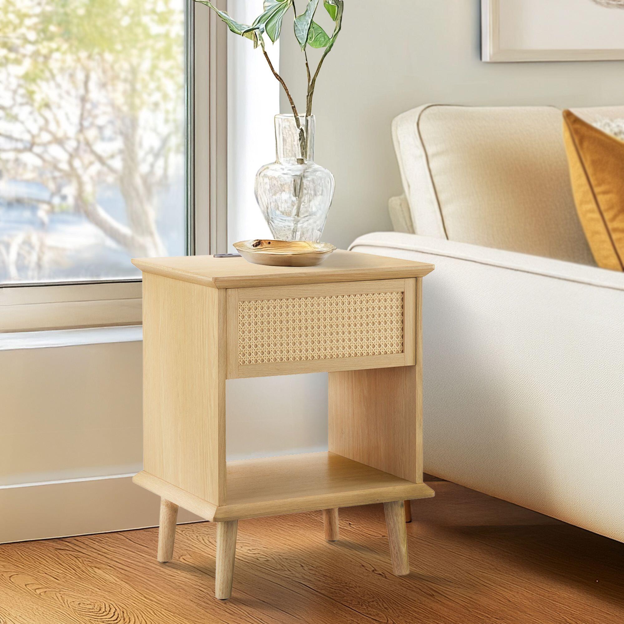 INK+IVY Teagan End Table with USB Charging, , large