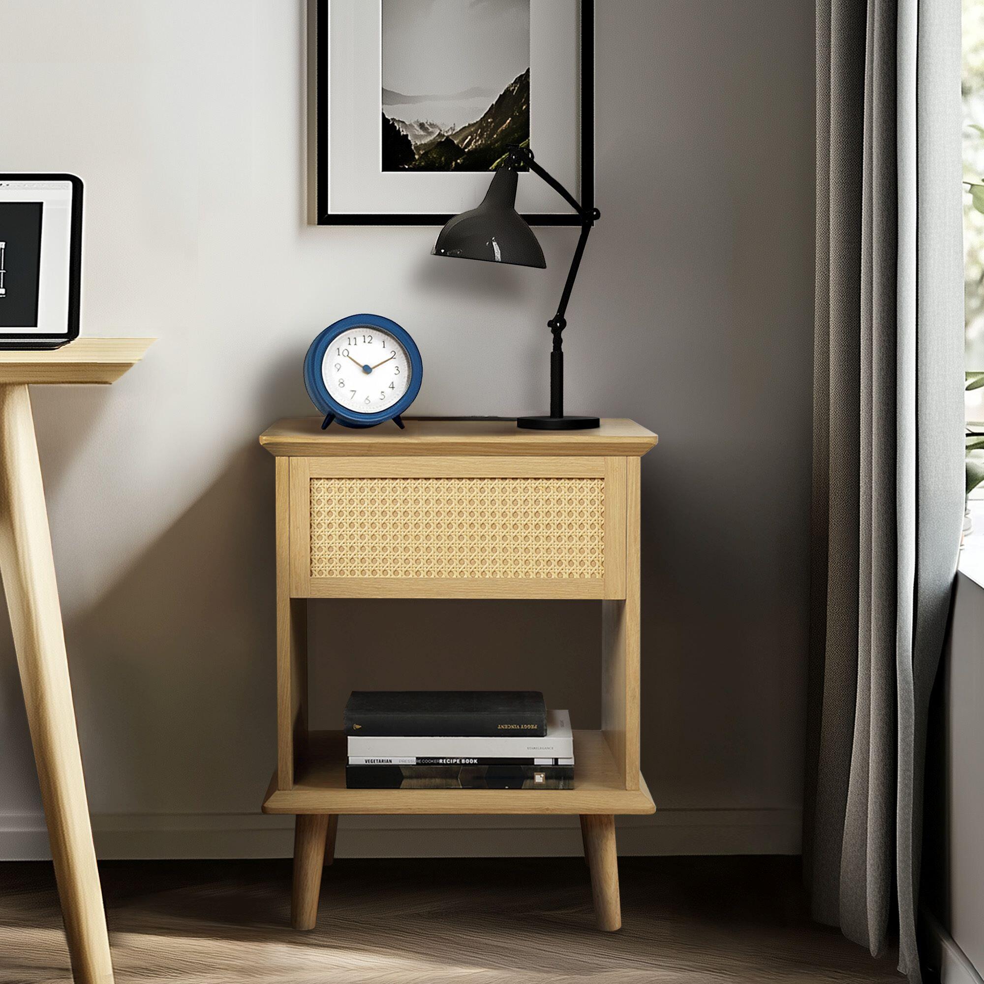 INK+IVY Teagan End Table with USB Charging, , large