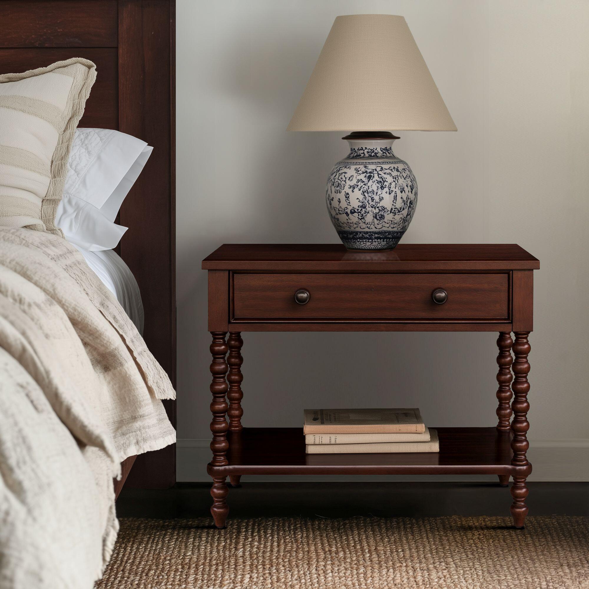 Madison Park Signature Beckett 32" 1 Drawer Nightstand, Morocco Brown, large