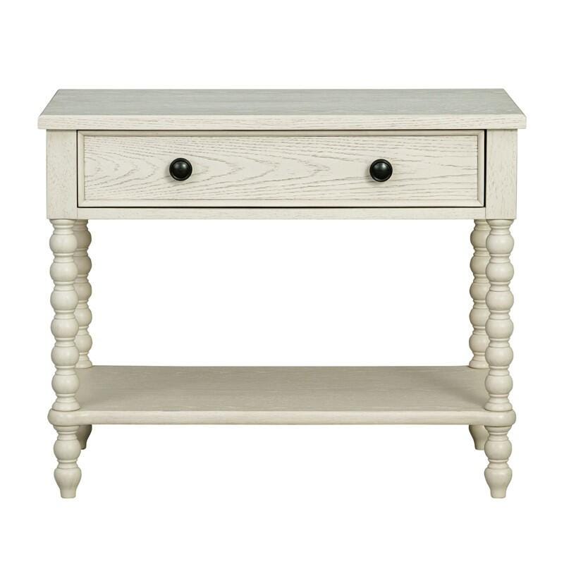Madison Park Signature Beckett 32" 1 Drawer Nightstand, Antique Cream, large
