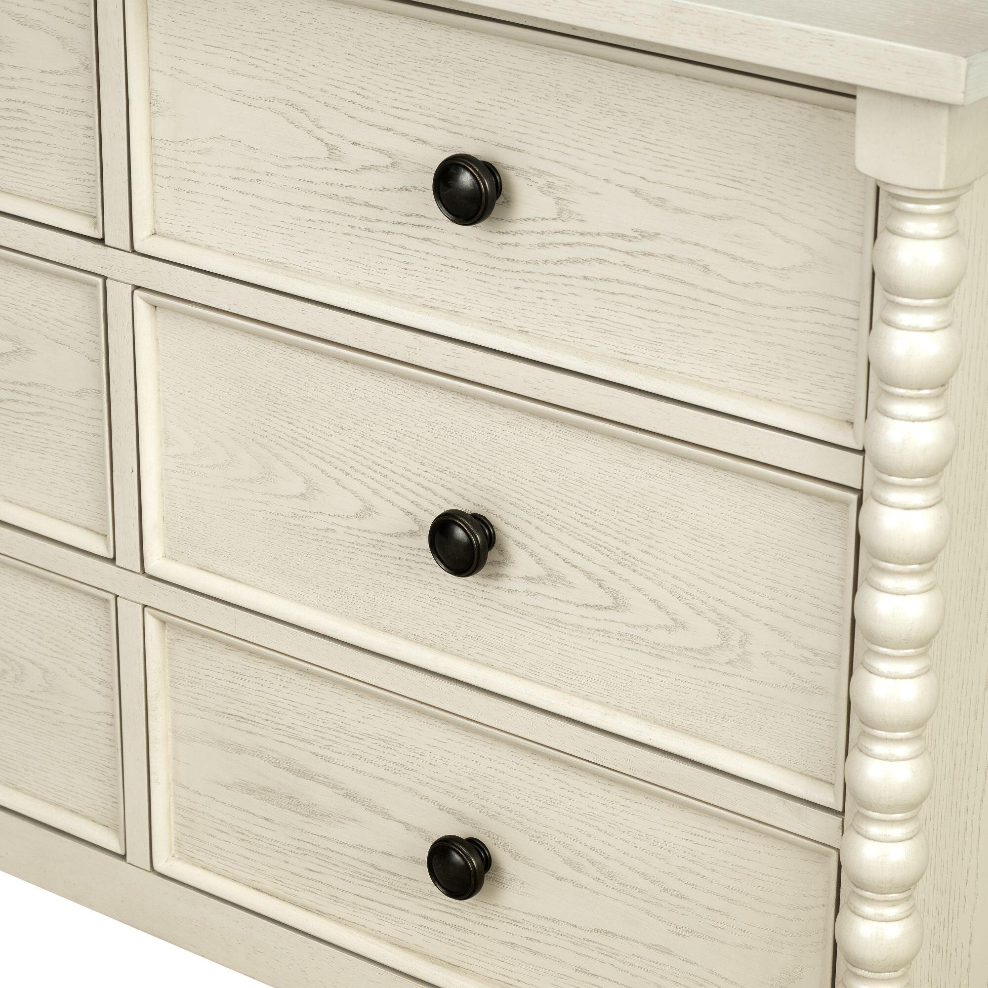 Madison Park Signature Beckett 6 Drawer Dresser, Antique Cream, large