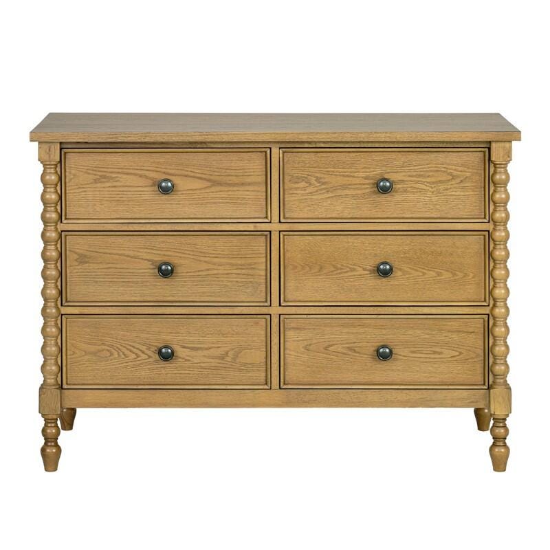 Madison Park Signature Beckett 6 Drawer Dresser, Natural, large