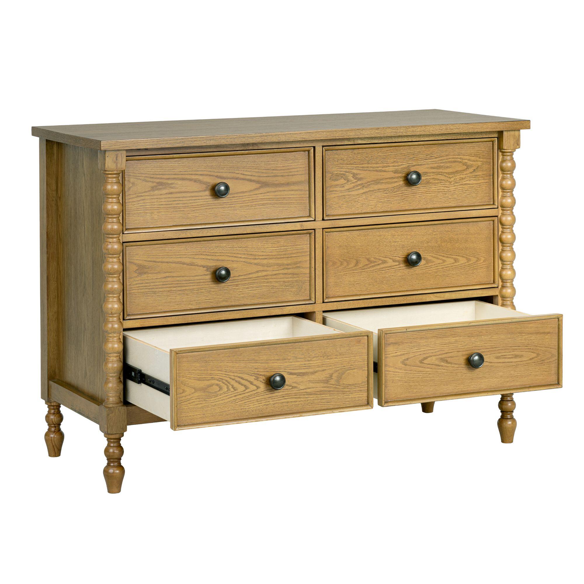Madison Park Signature Beckett 6 Drawer Dresser, Natural, large