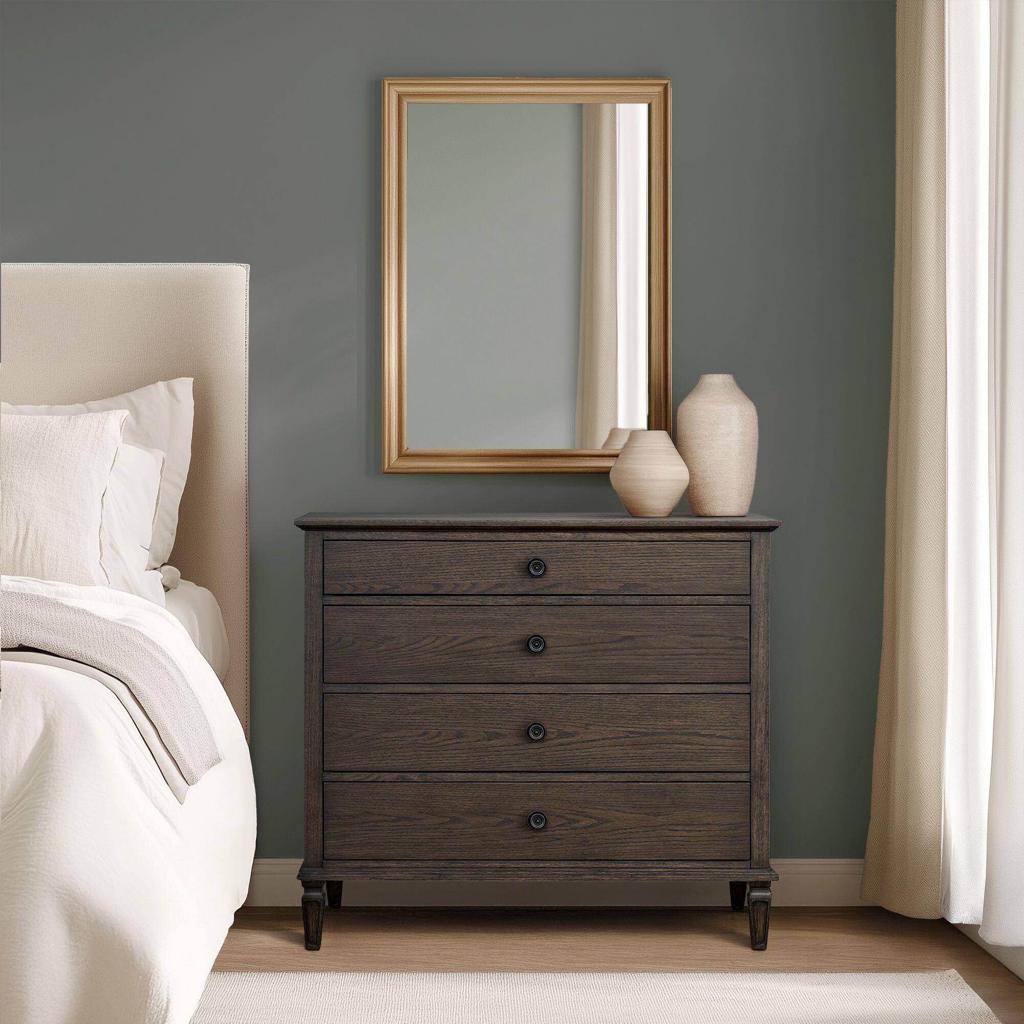 Madison Park Signature Victoria 4 Drawer Dresser, Antique Brown, large