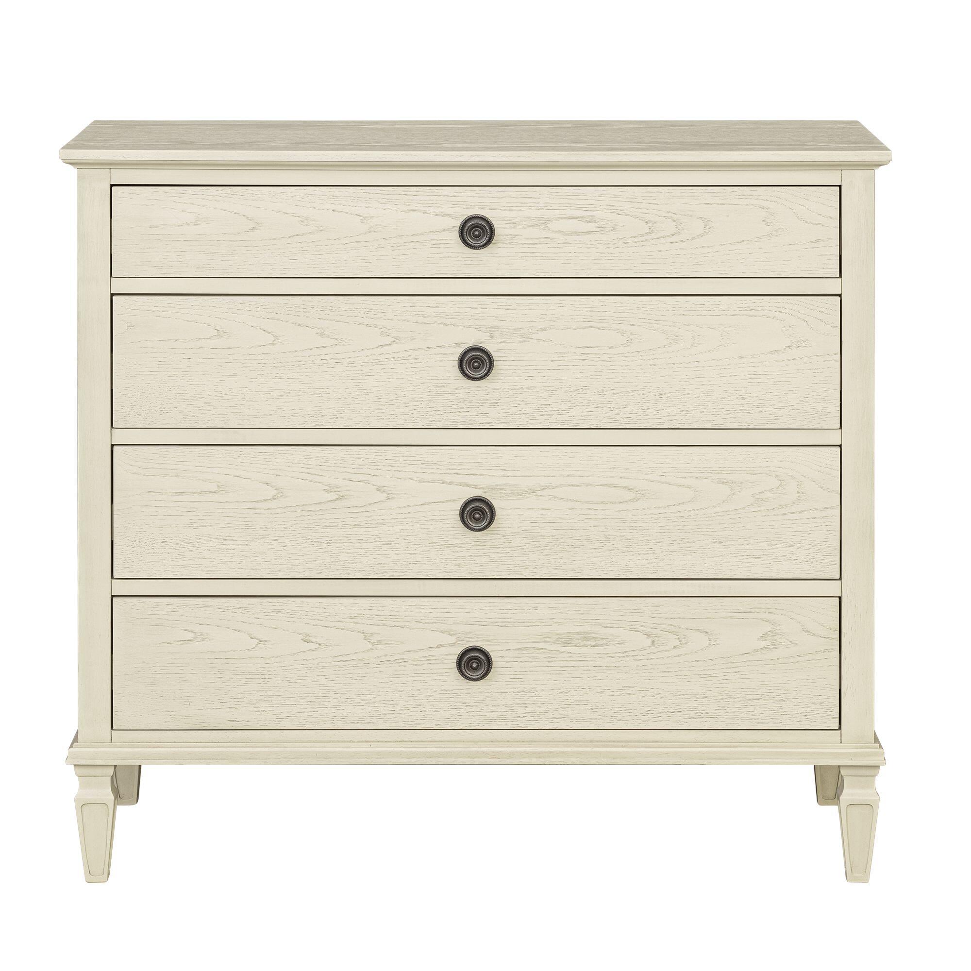 Madison Park Signature Victoria 4 Drawer Dresser, Antique Cream, large