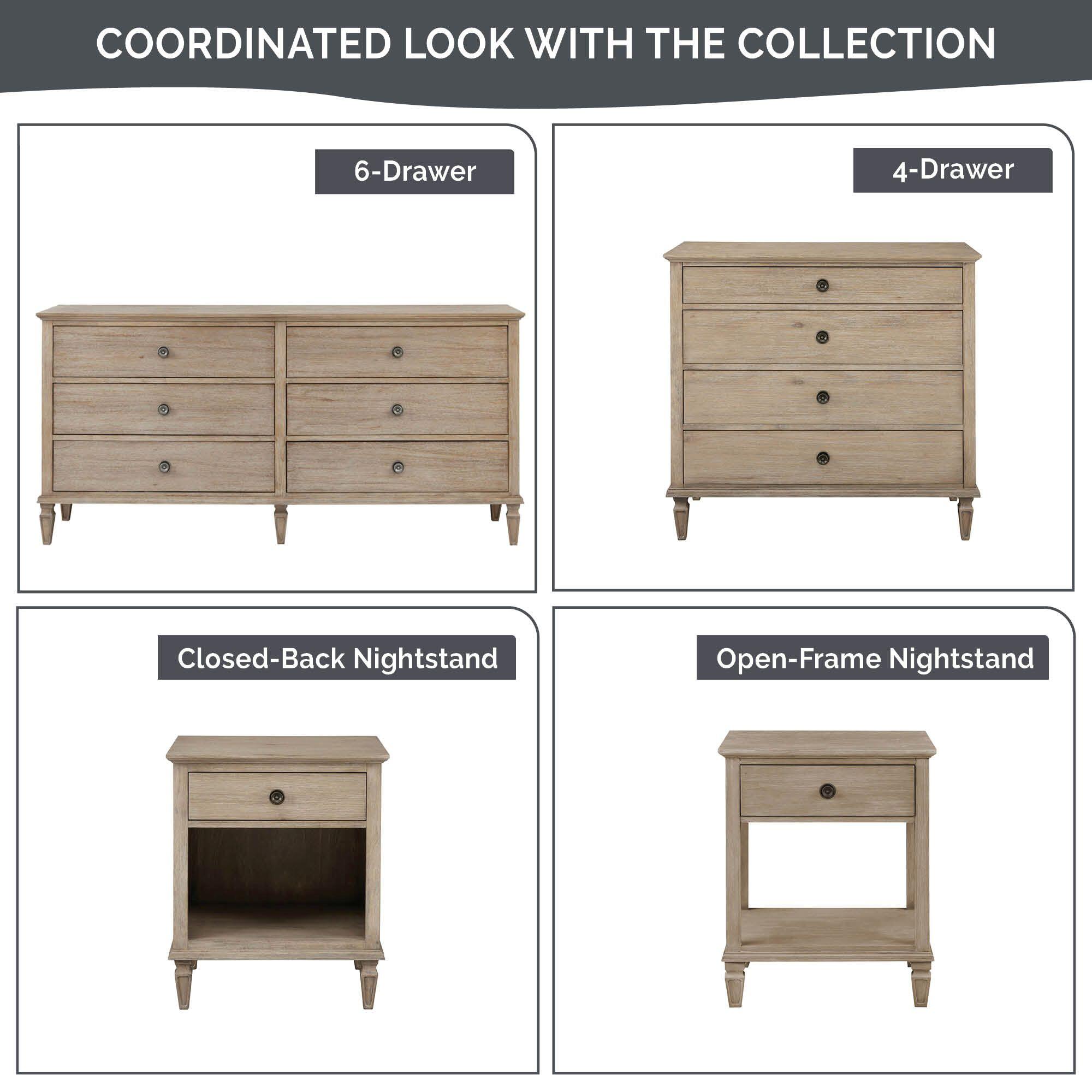 Madison Park Signature Victoria 4 Drawer Dresser, Antique Cream, large