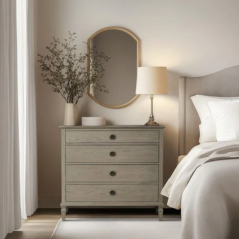 dresser for bedroom grey Lazlo 6-Drawer Add modern flair to your bedroom with the Madelyn Slate Gray 6 Aires 7 Drawer Bedroom Dresser