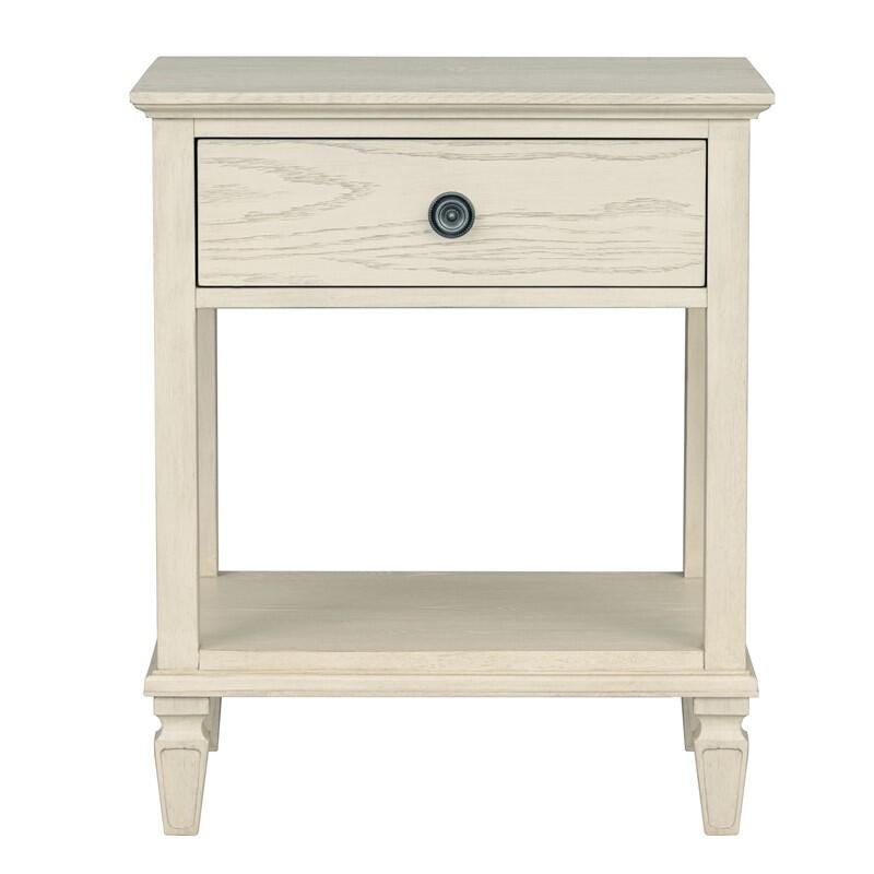 Madison Park Signature Victoria 24" Open Shelf 1 Drawer Nightstand, Antique Cream, large