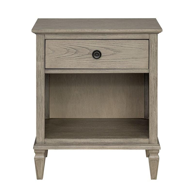 Madison Park Signature Victoria 24" 1 Drawer Nightstand, Reclaimed Gray, large