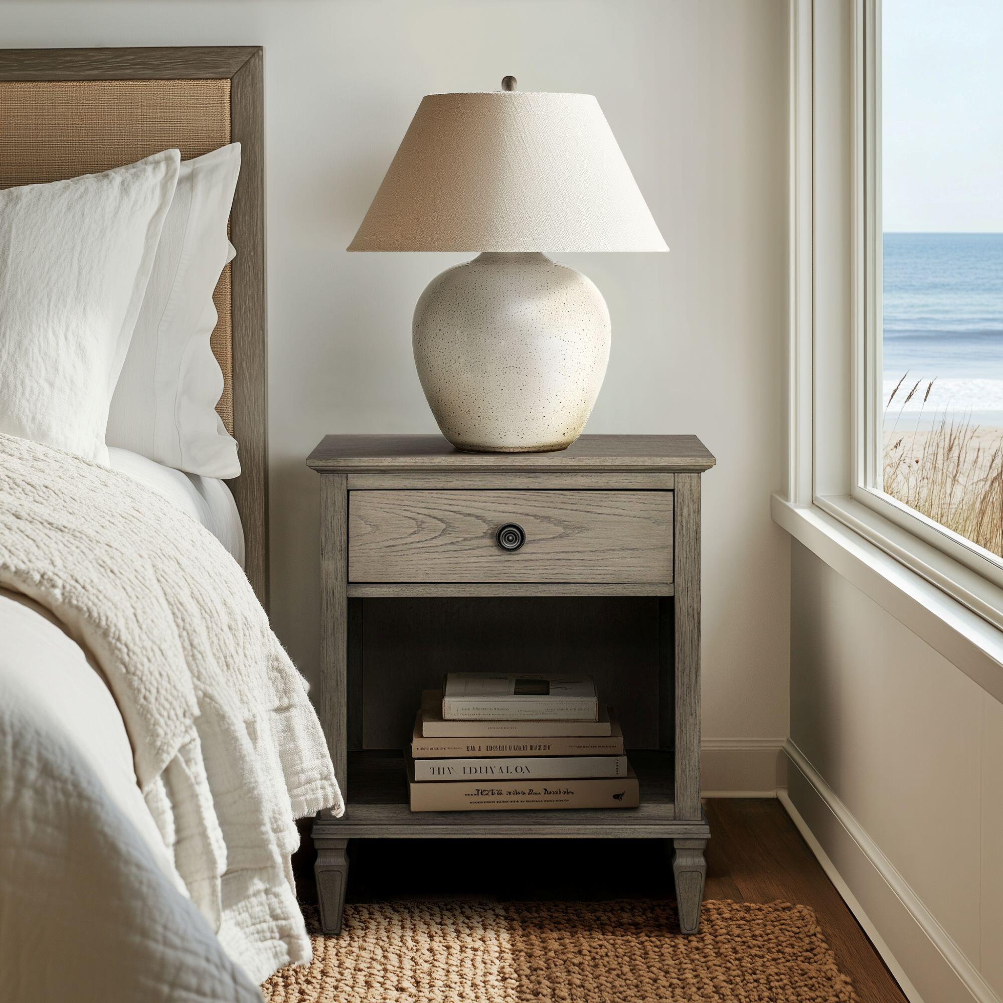 Madison Park Signature Victoria 24" 1 Drawer Nightstand, Reclaimed Gray, large