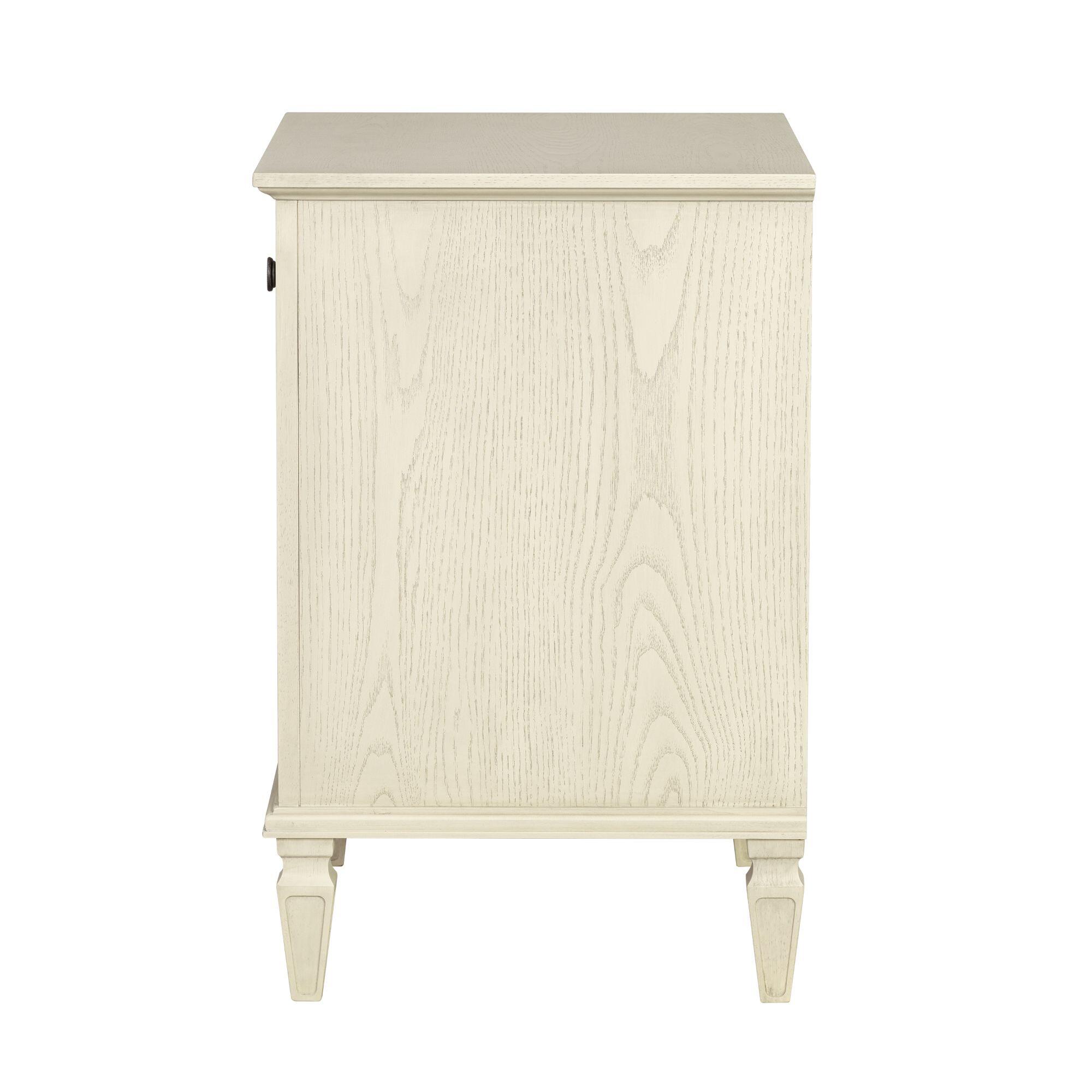Madison Park Signature Victoria 24" 1 Drawer Nightstand, Antique Cream, large