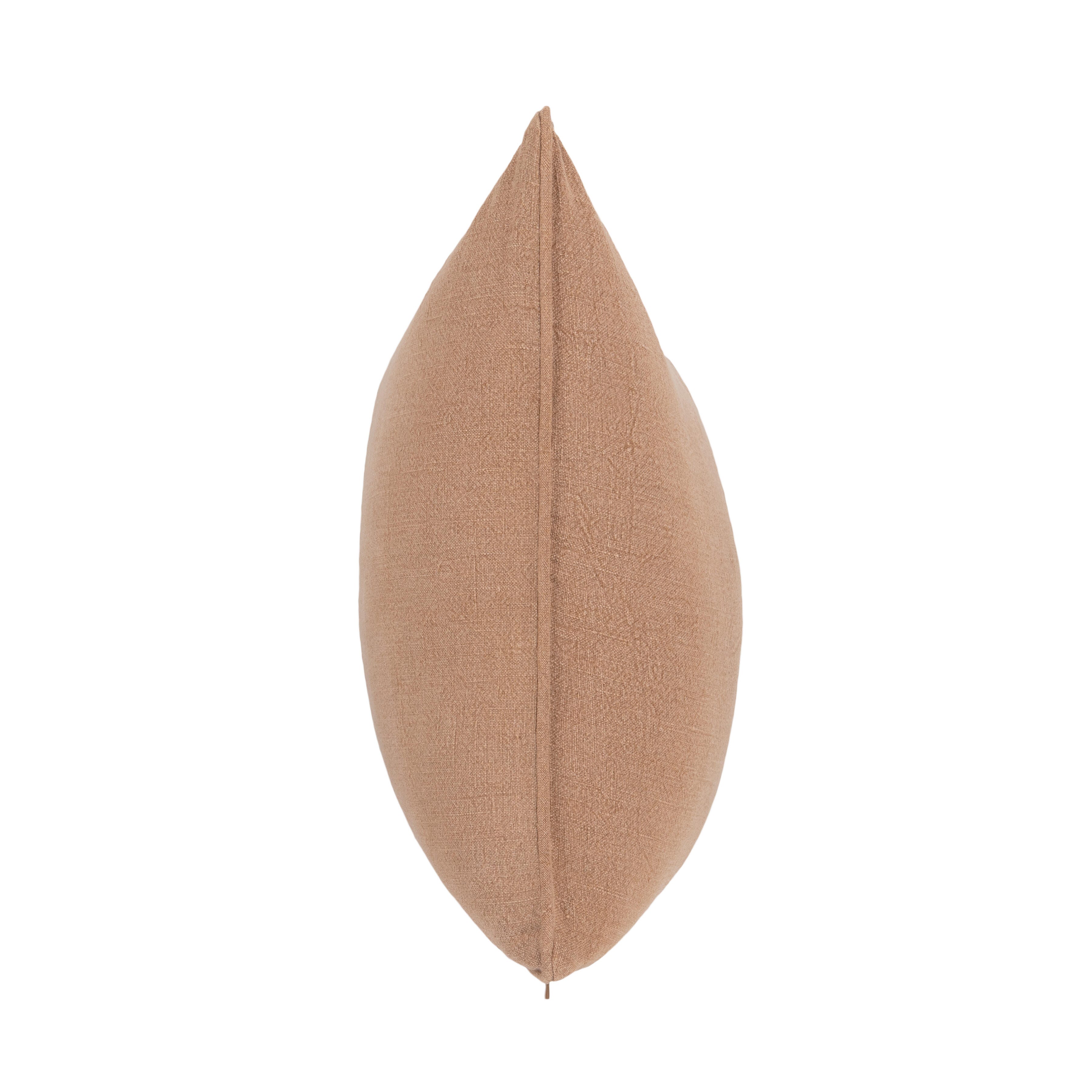 Ashley Luxe SLD Bedford Linen Hazel 22 x 22 Throw Pillow, Hazel, large