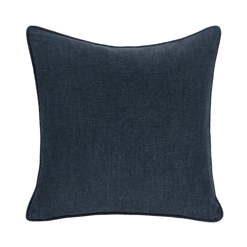 Ashley Luxe Stonewashed Linen Throw Pillow, Indigo