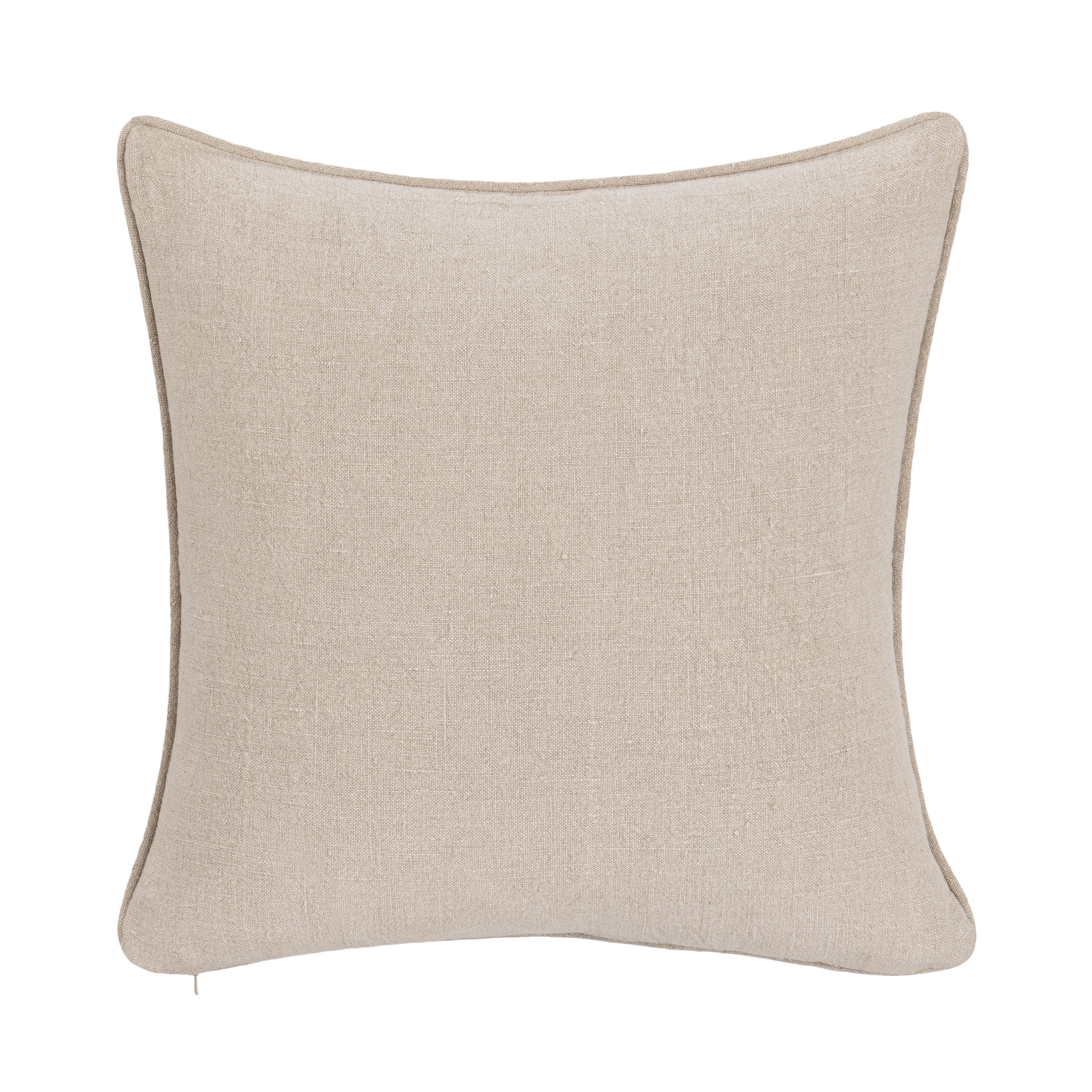 Ashley Luxe SLD Bedford Linen Natural 22 x 22 Throw Pillow, Natural, large