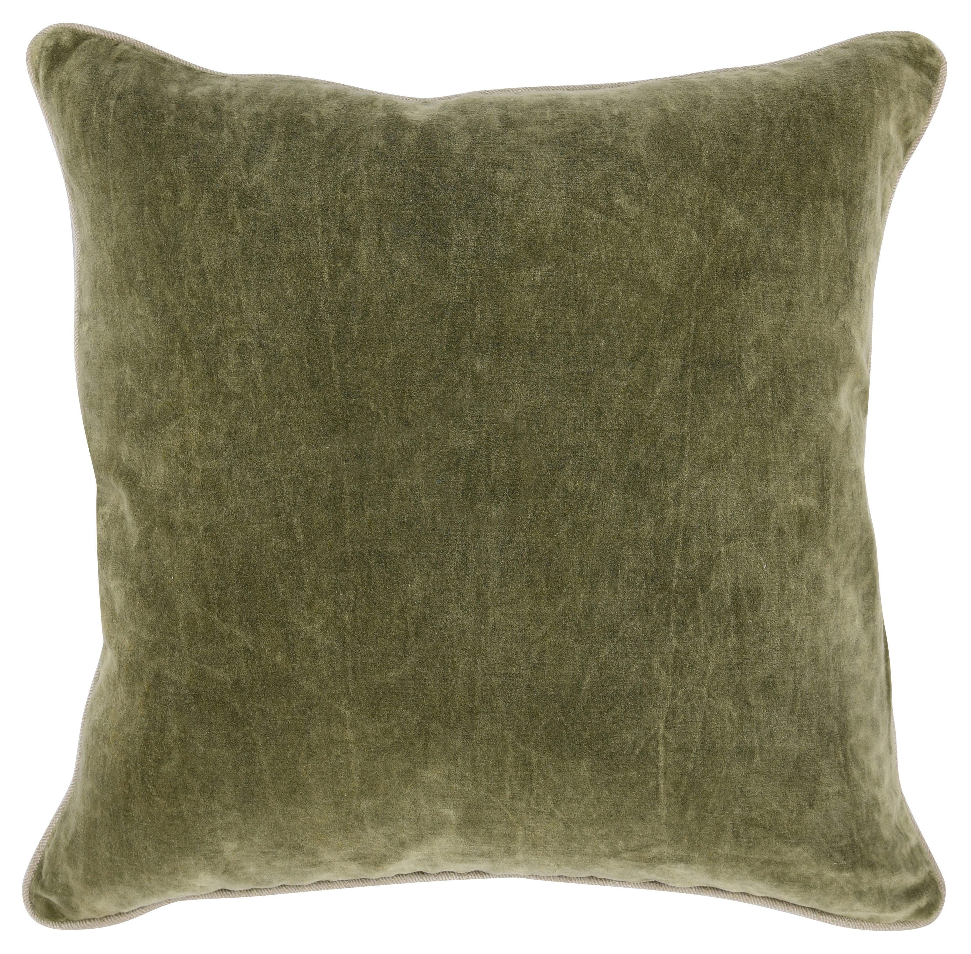 Ashley Luxe SLD Heirloom Velvet Moss 22 x 22 Throw Pillow, Moss, large