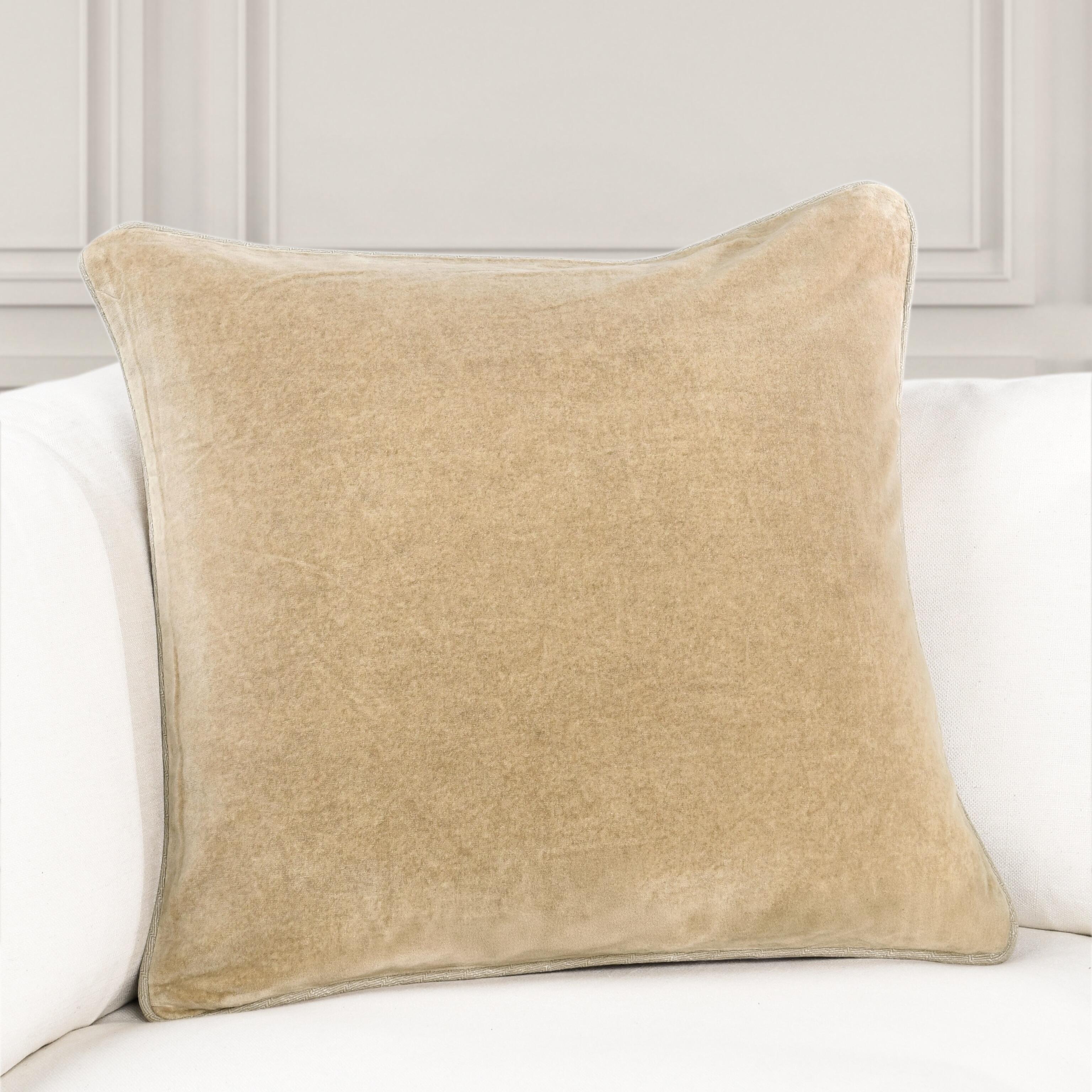 Ashley Luxe SLD Heirloom Velvet Wheat 22 x 22 Throw Pillow, Wheat, rollover