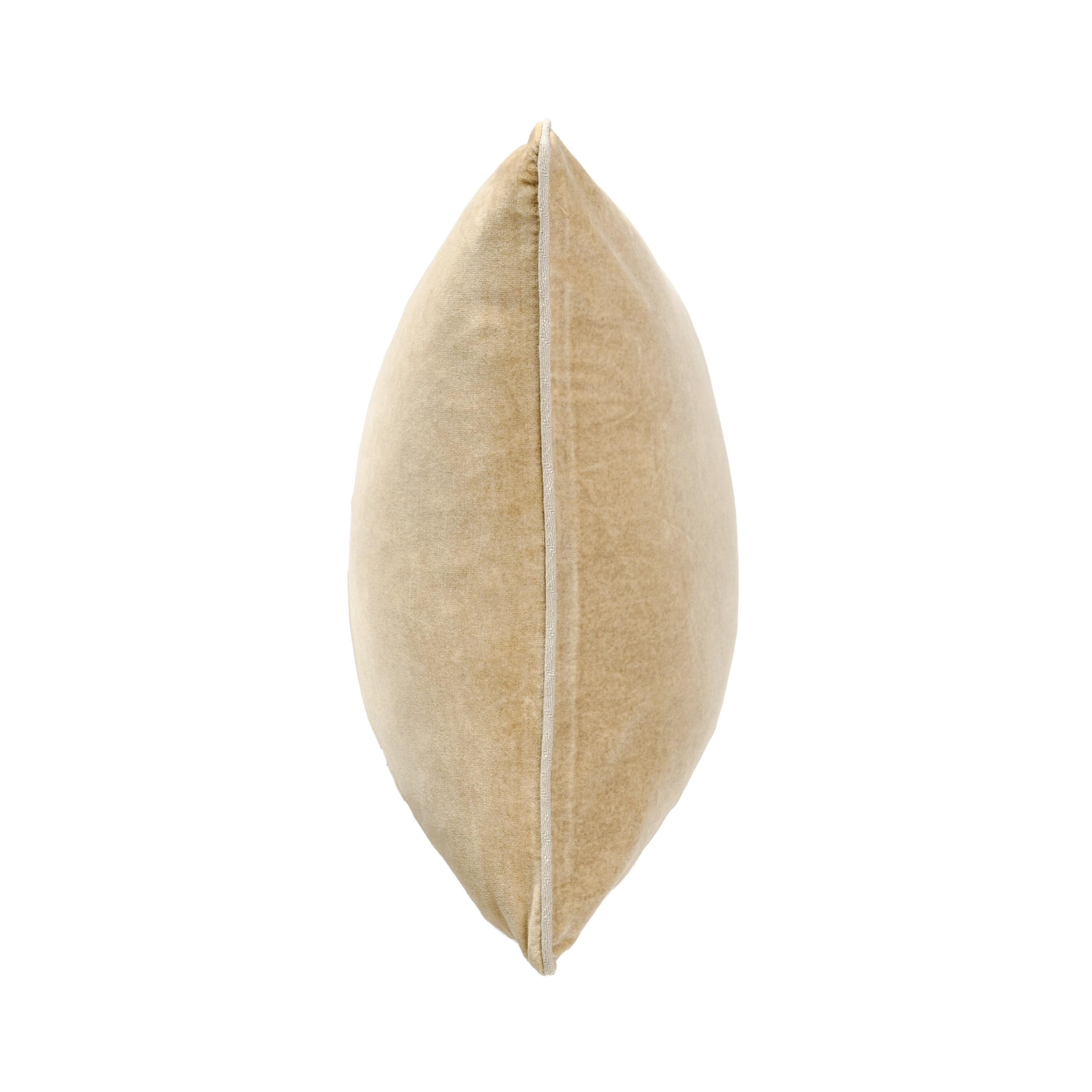 Ashley Luxe SLD Heirloom Velvet Wheat 22 x 22 Throw Pillow, Wheat, large