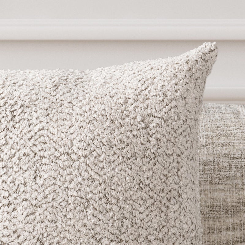 Ashley Luxe Soft-Textured Throw Pillow, Natural