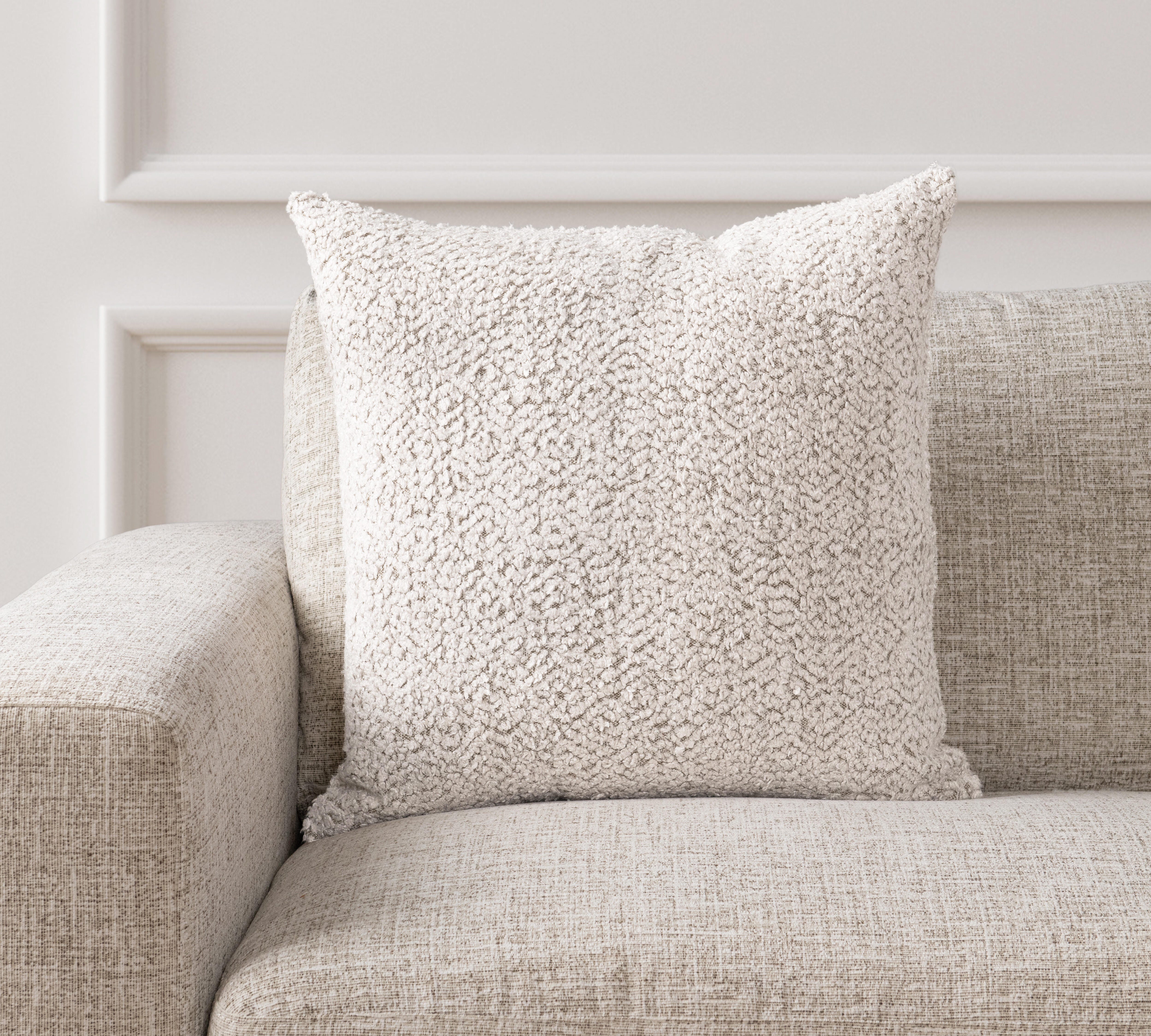 Ashley Luxe VC Maris Ivory/Natural 22 x 22 Throw Pillow, , large