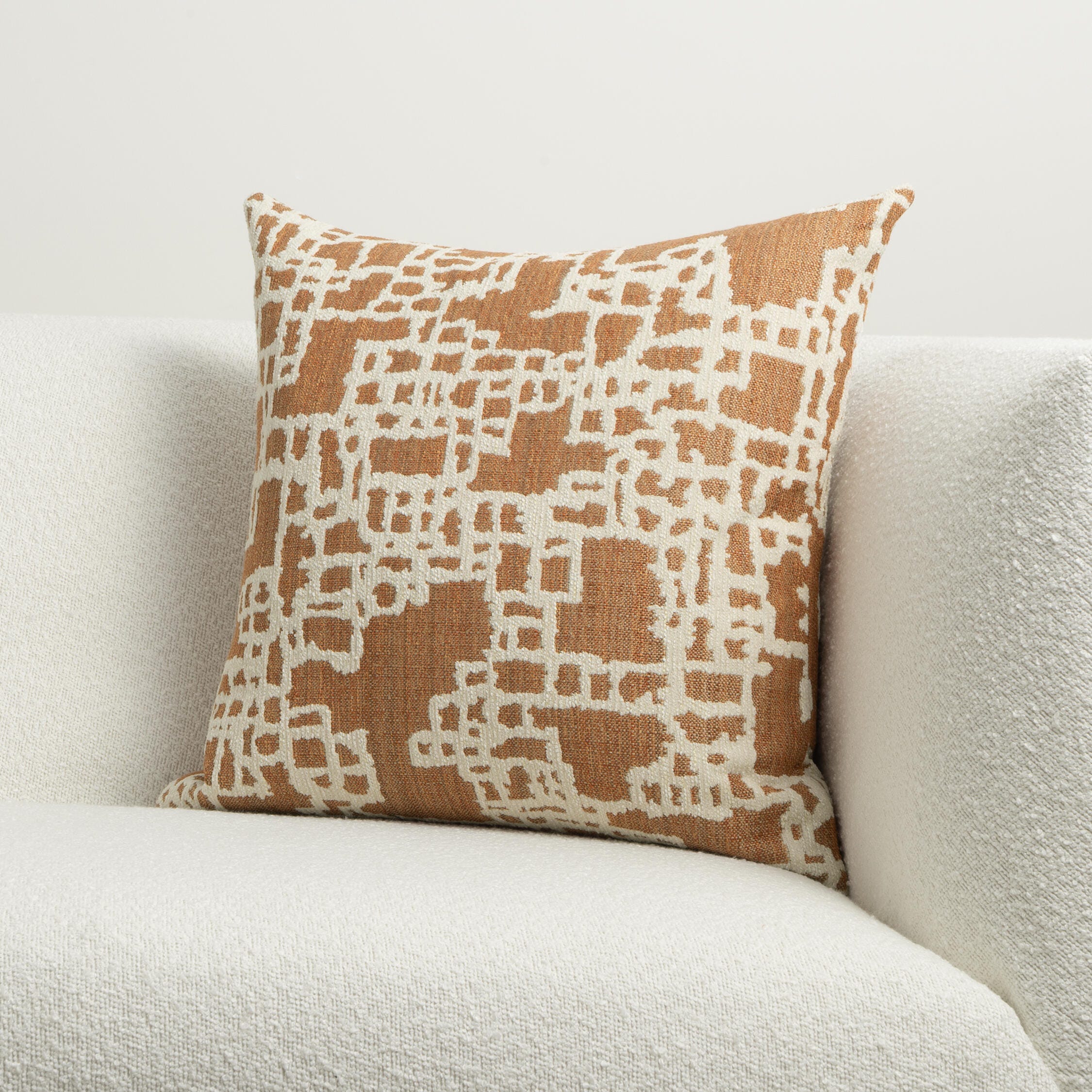 Ashley Luxe Adessi Terracotta 22 x 22 Throw Pillow, Terracotta, rollover