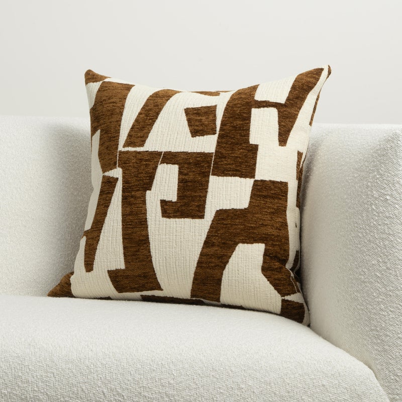 Ashley Luxe Abstract Cutwork Pattern Throw Pillow