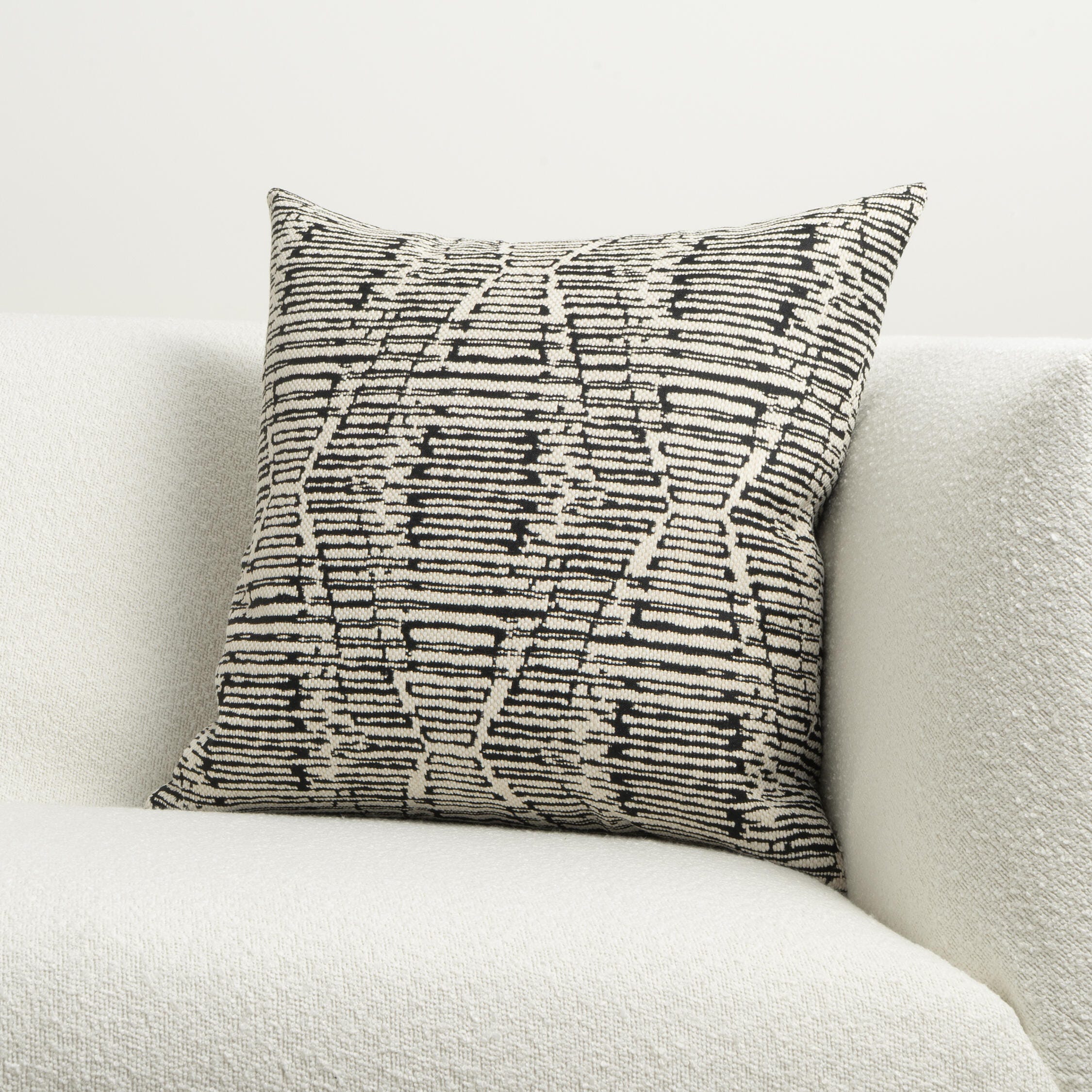 Ashley Luxe Ozetta Ebony 22 x 22 Throw Pillow, Ebony, rollover
