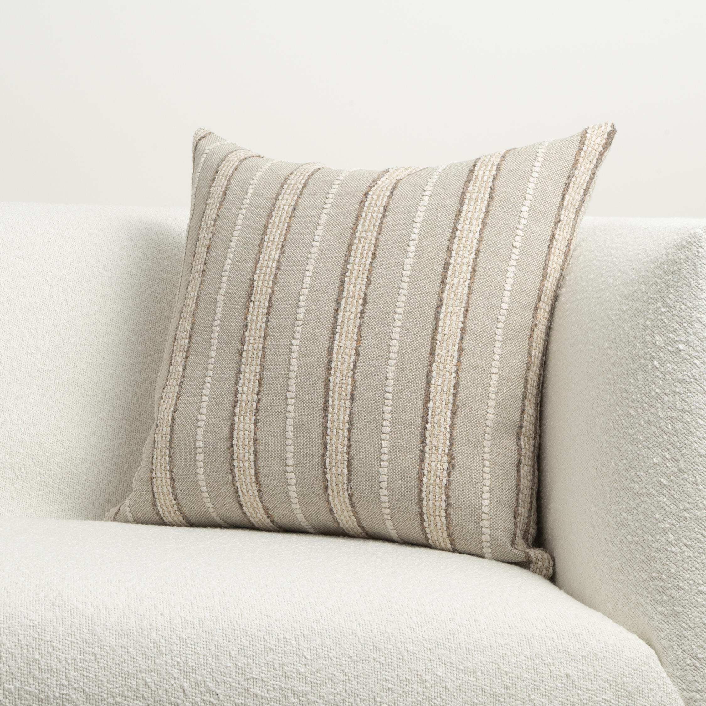 Ashley Luxe Montauk Sand 22 x 22 Throw Pillow, Sand, large