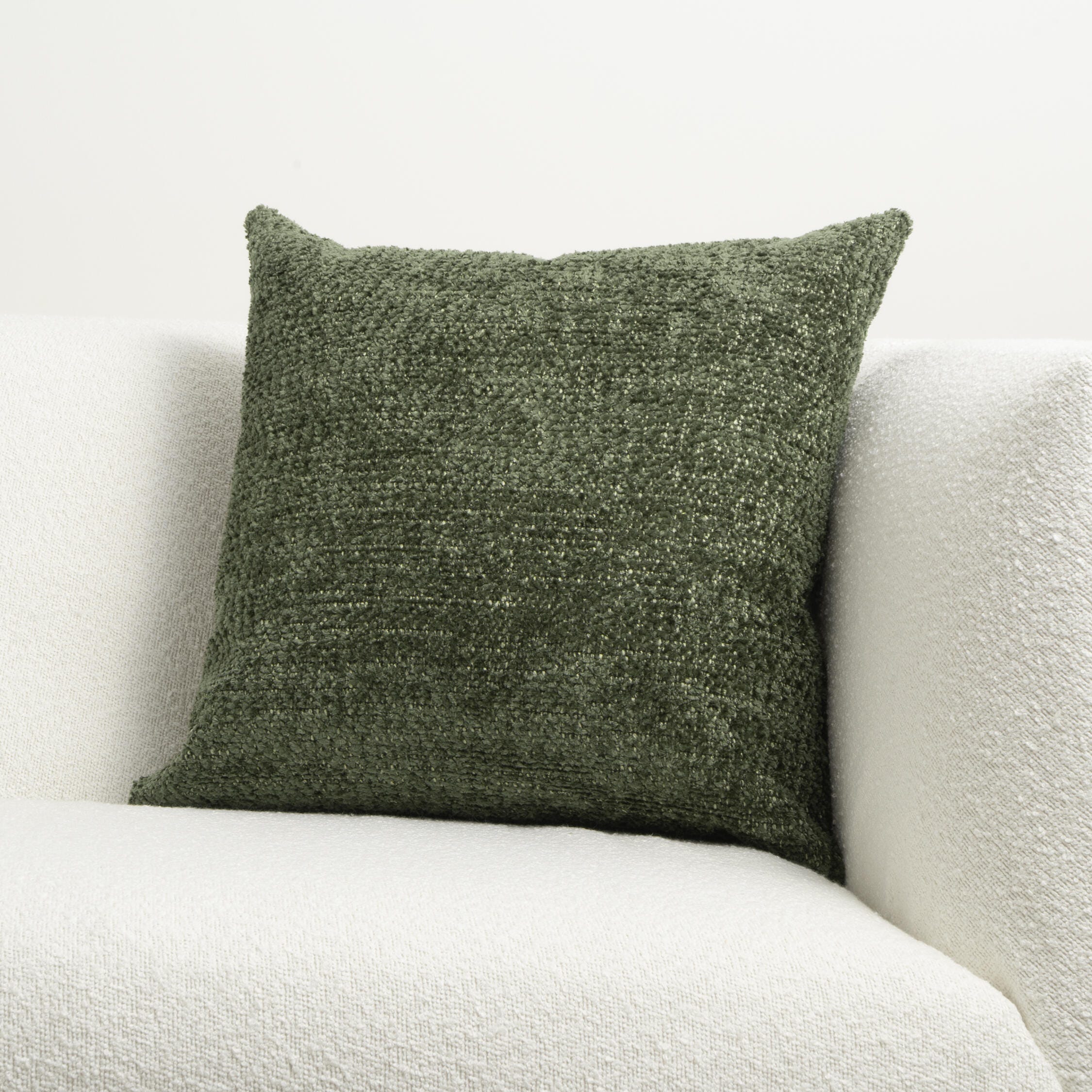 Ashley Luxe Knubby Moss 22 x 22 Throw Pillow, Moss, large