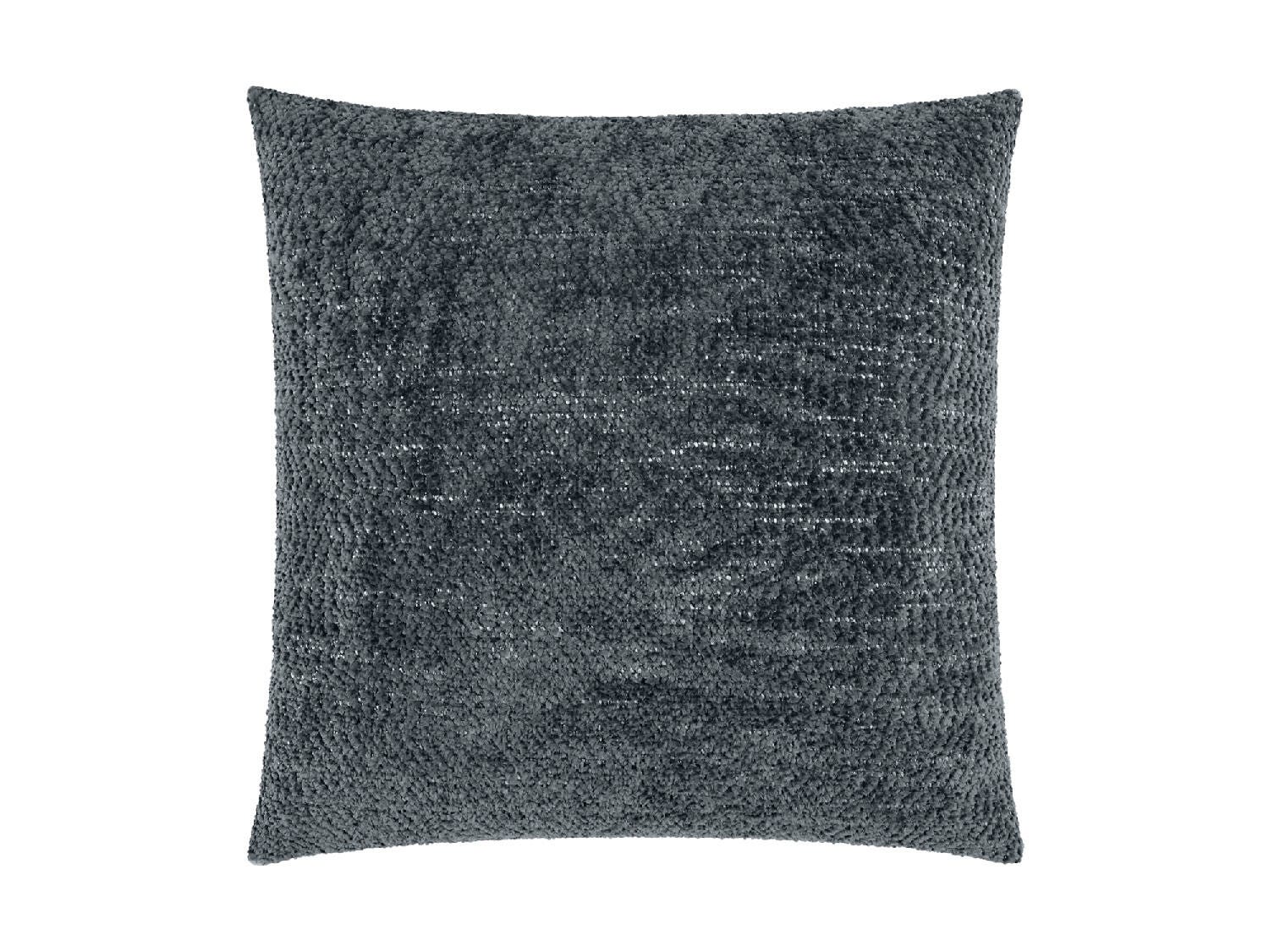 Ashley Luxe Knubby Slate 22 x 22 Throw Pillow, Slate, large