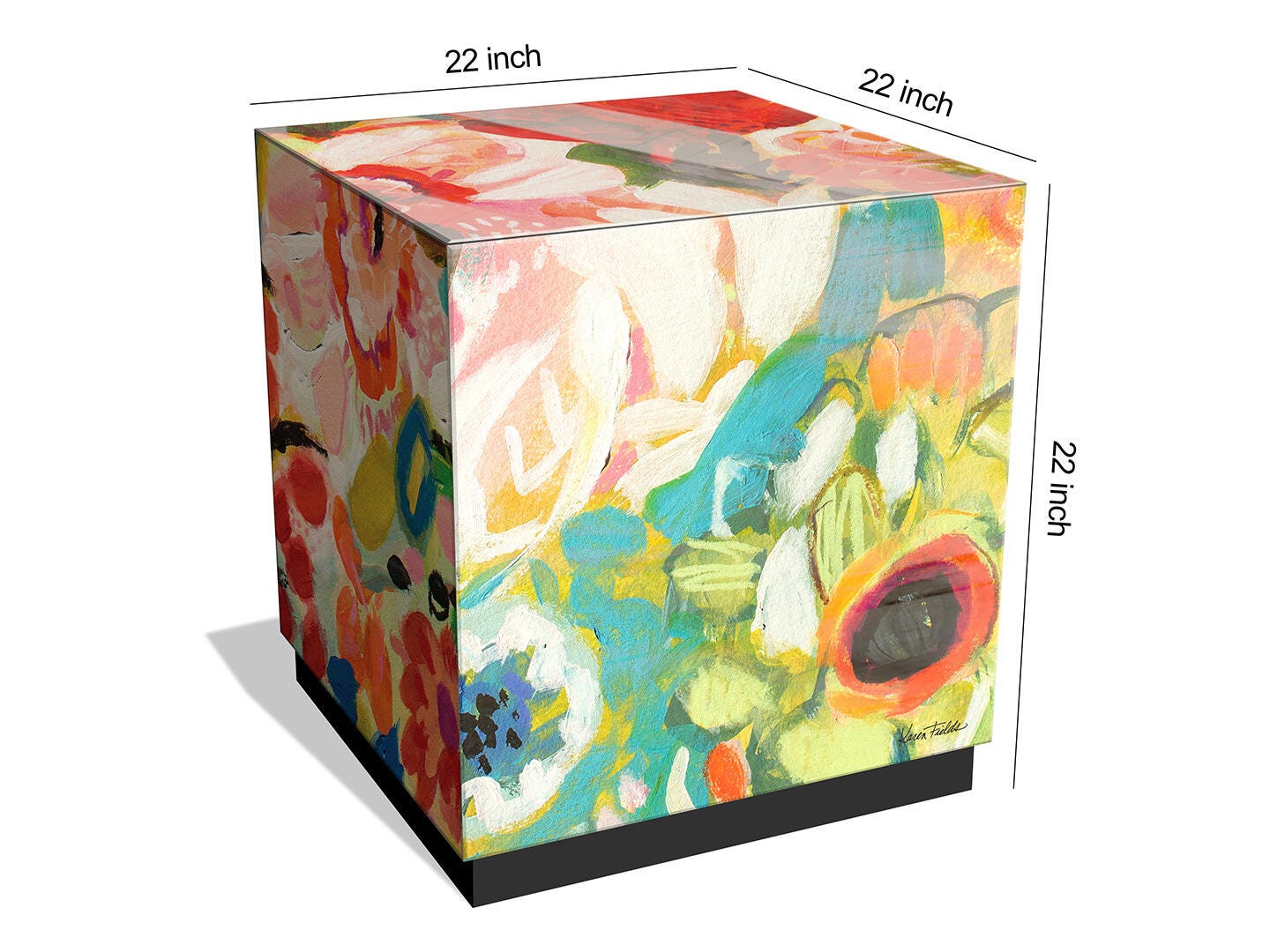Empire Art Direct Secret Garden End Table, , large