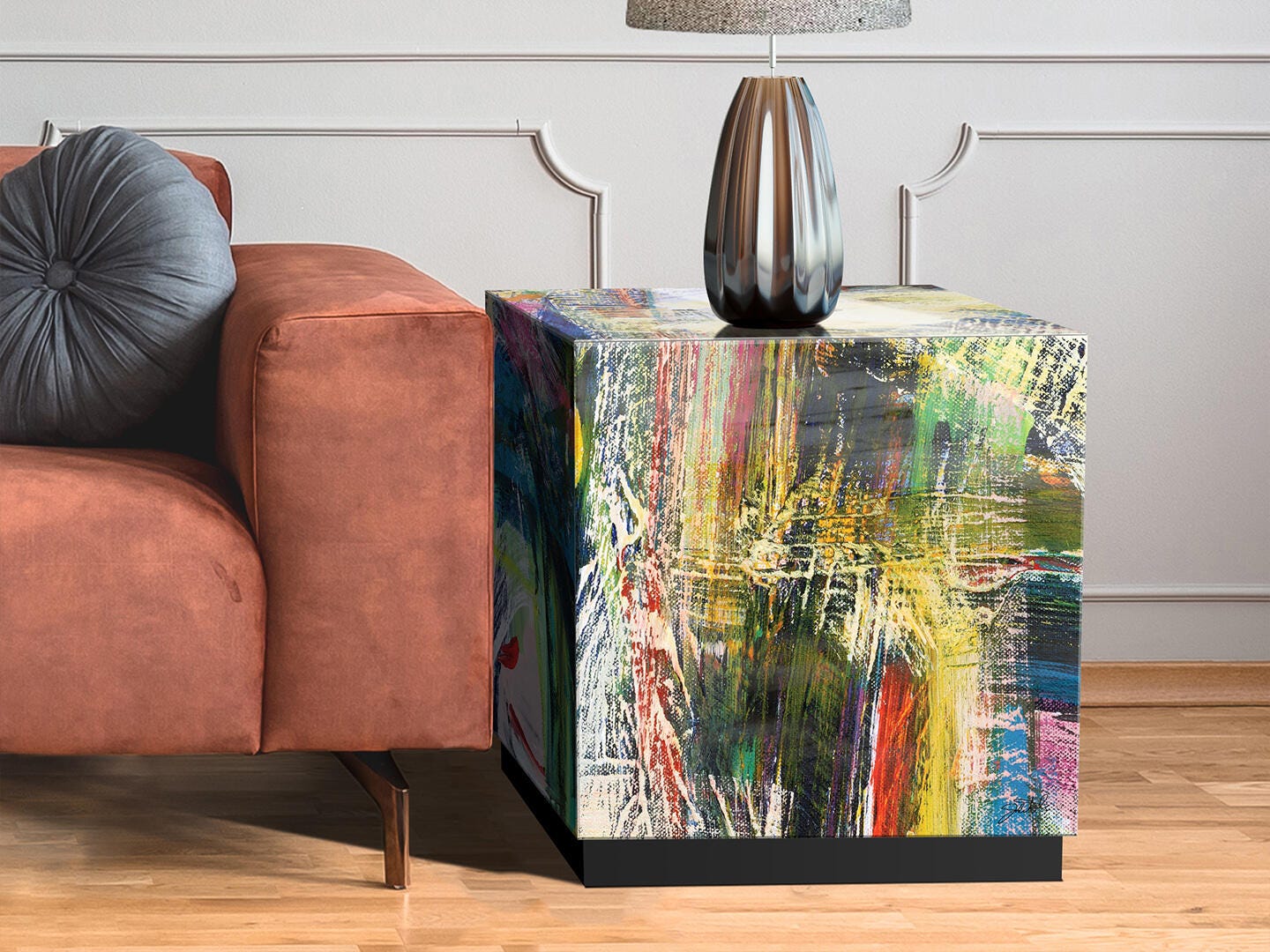 Empire Art Direct Graffiti Rock Star End Table, , large