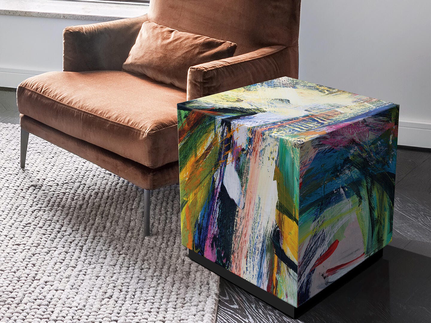 Empire Art Direct Graffiti Rock Star End Table, , large