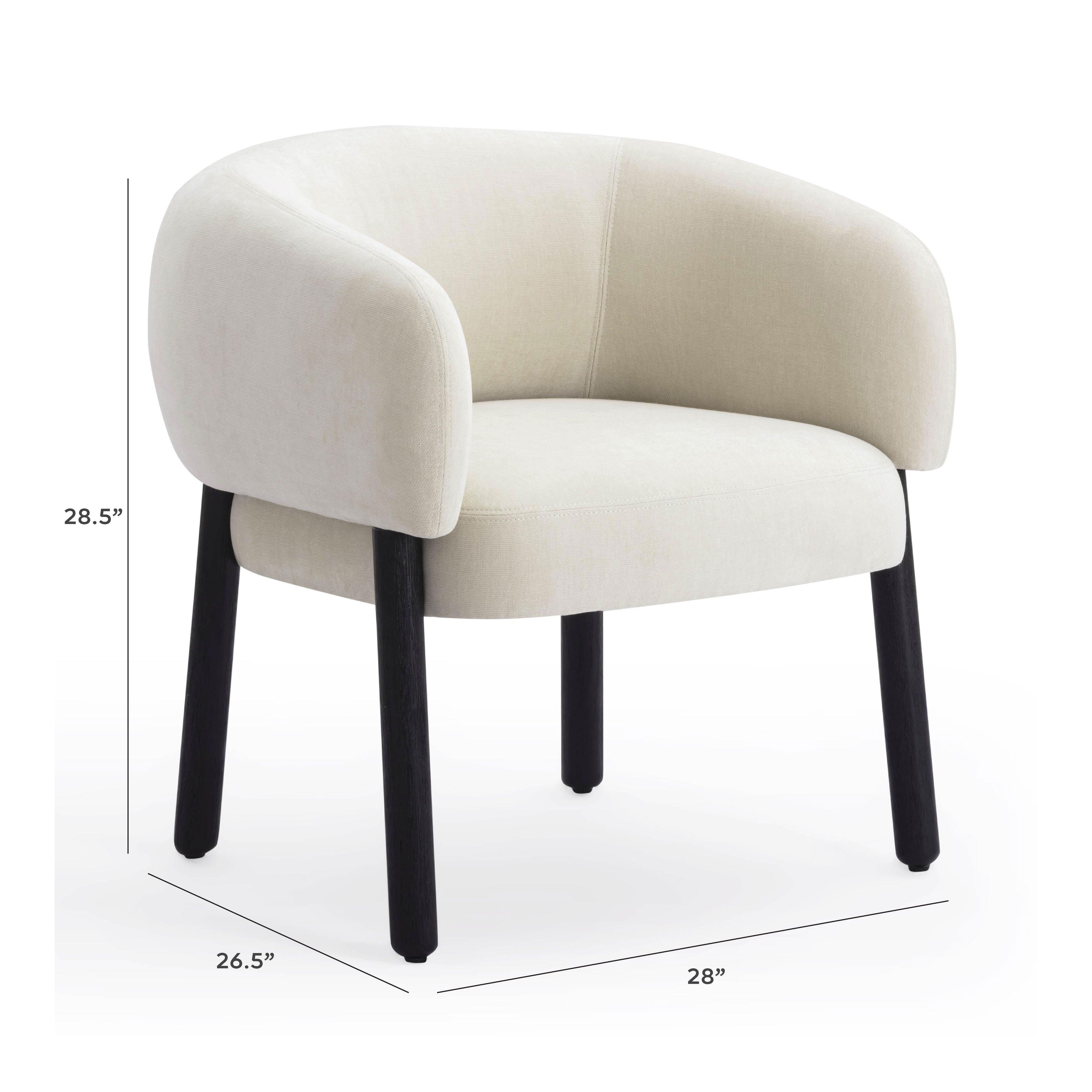 TOV Furniture Foxy Accent Chair, Cream, large