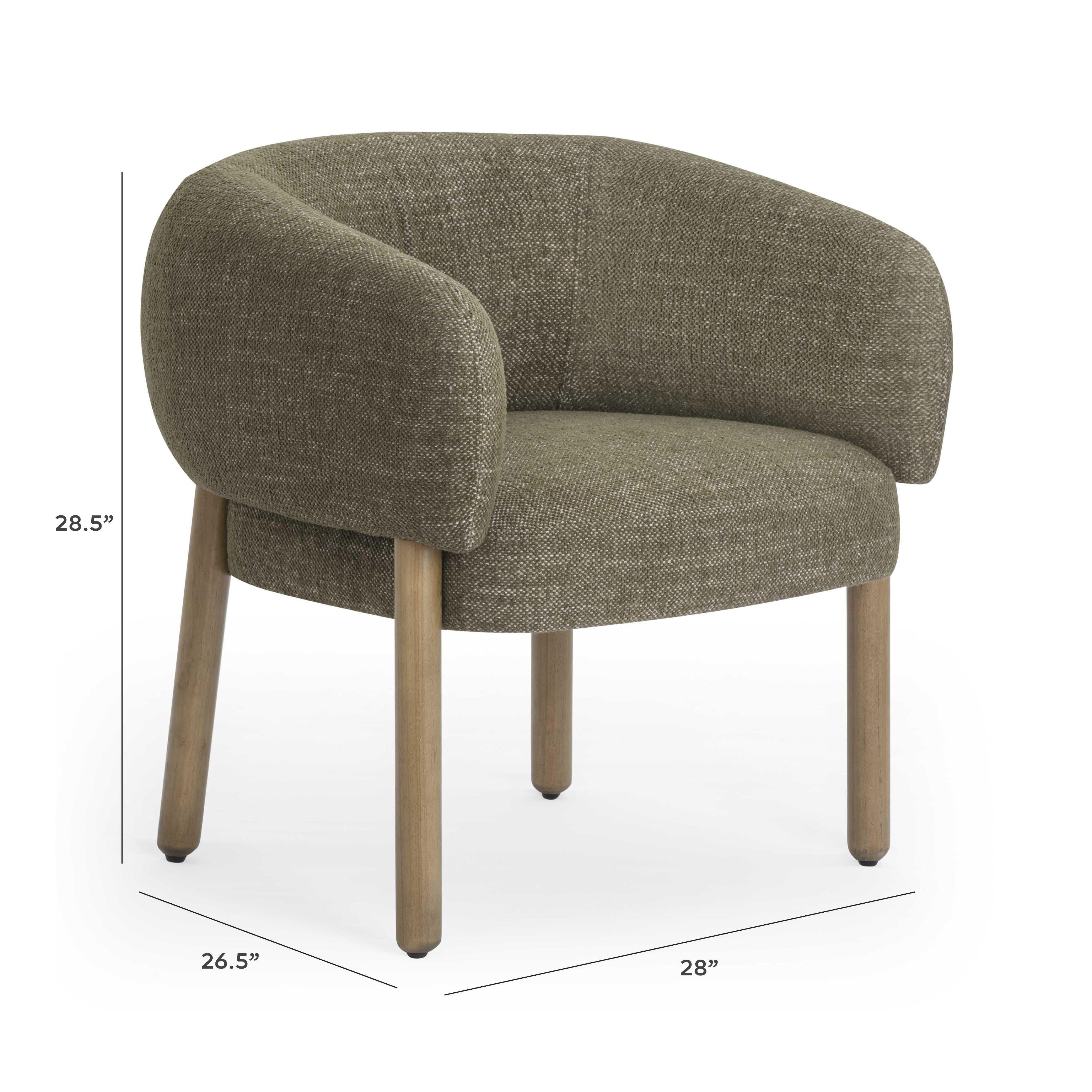 TOV Furniture Foxy Accent Chair, Olive Green, large