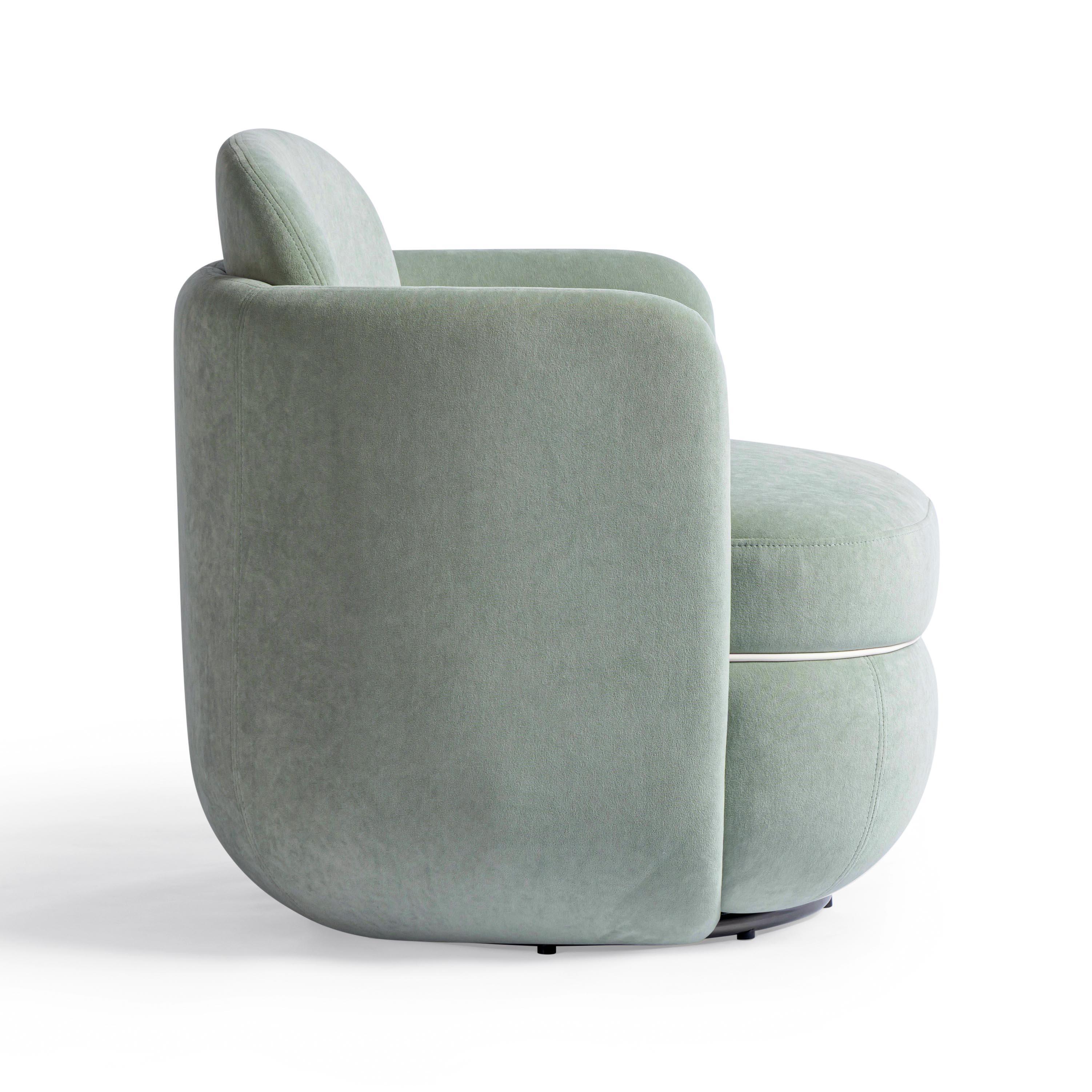TOV Furniture Wolfie Swivel Accent Chair, Mint Green, large