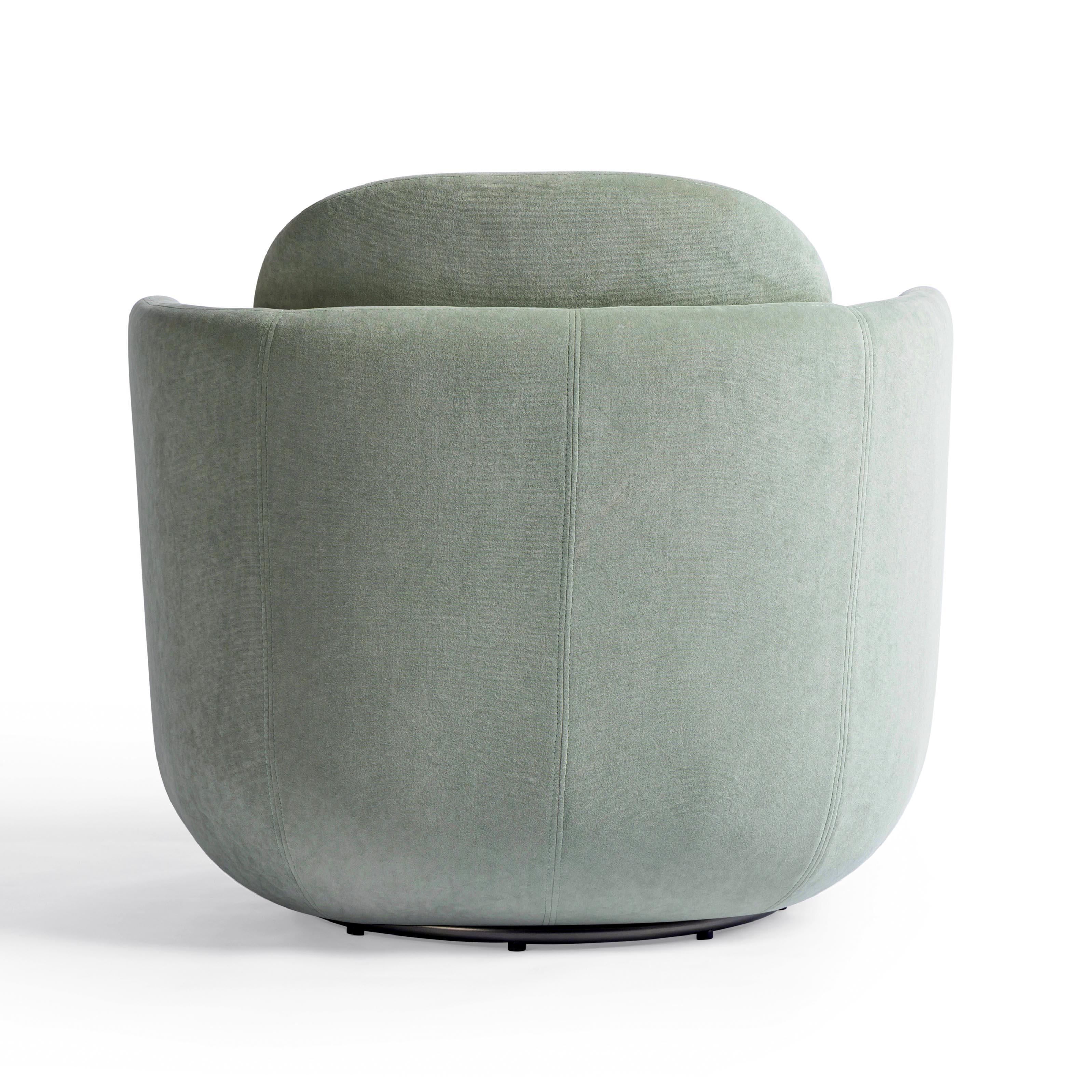 TOV Furniture Wolfie Swivel Accent Chair, Mint Green, large
