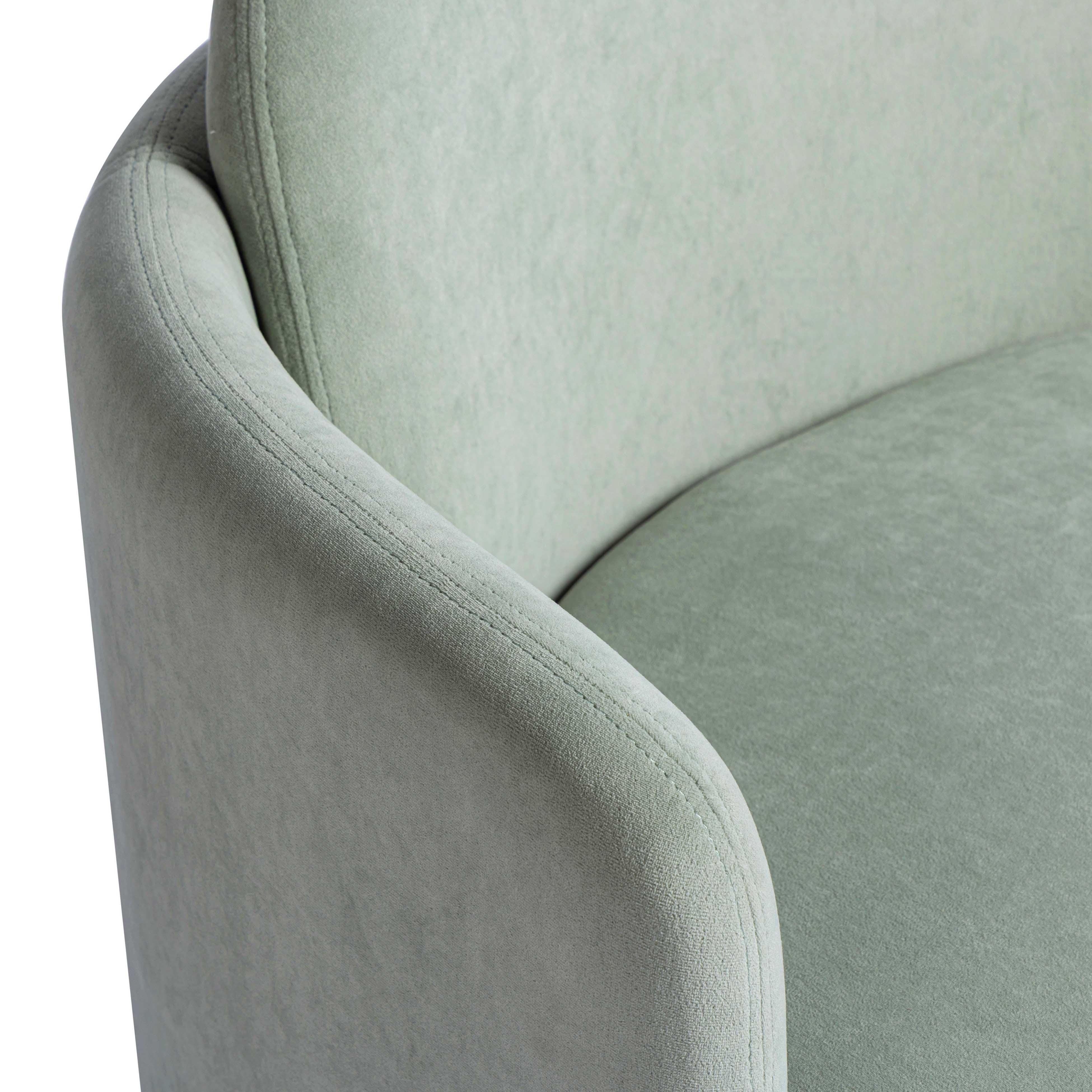 TOV Furniture Wolfie Swivel Accent Chair, Mint Green, large