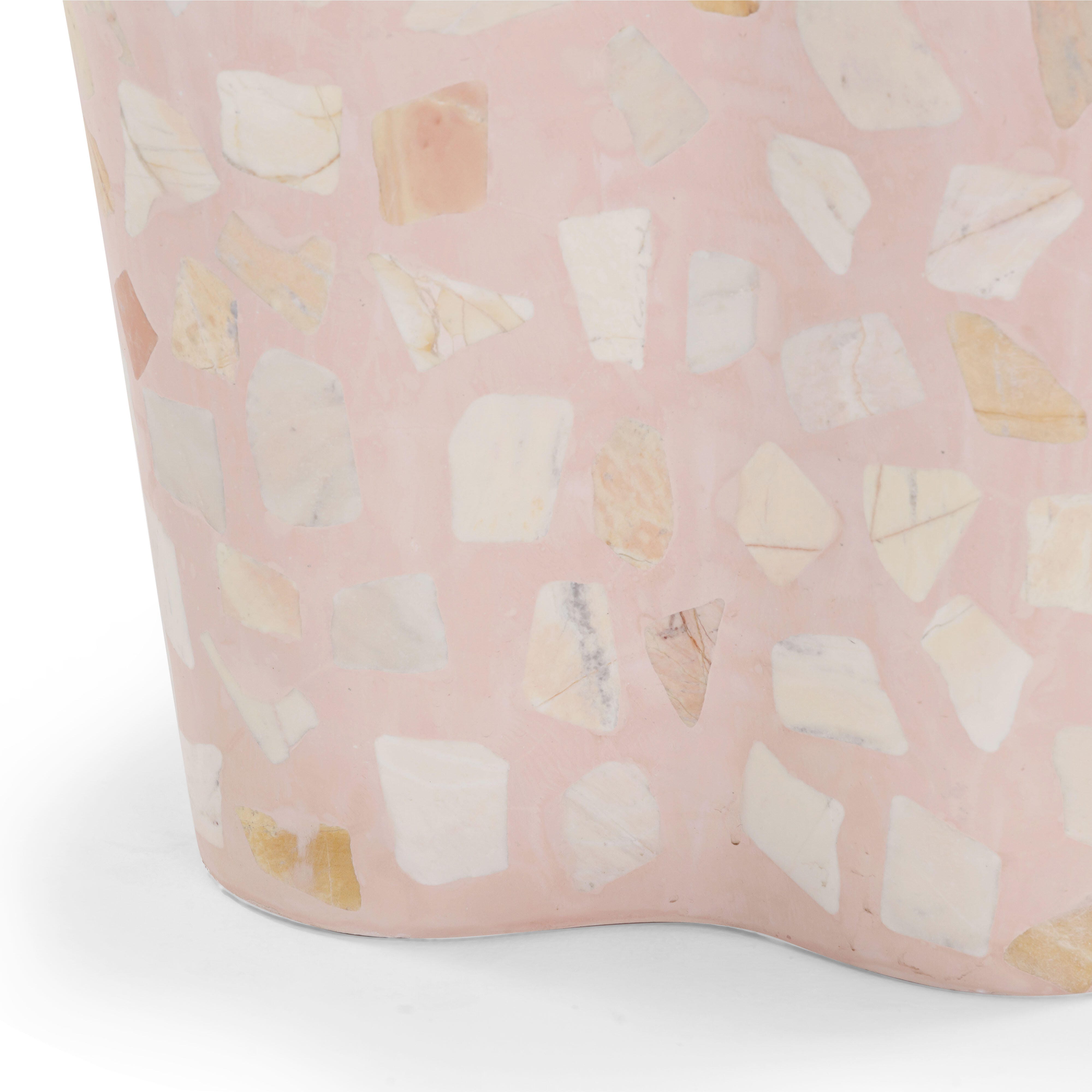 TOV Furniture Slab Side Table, Pink, large