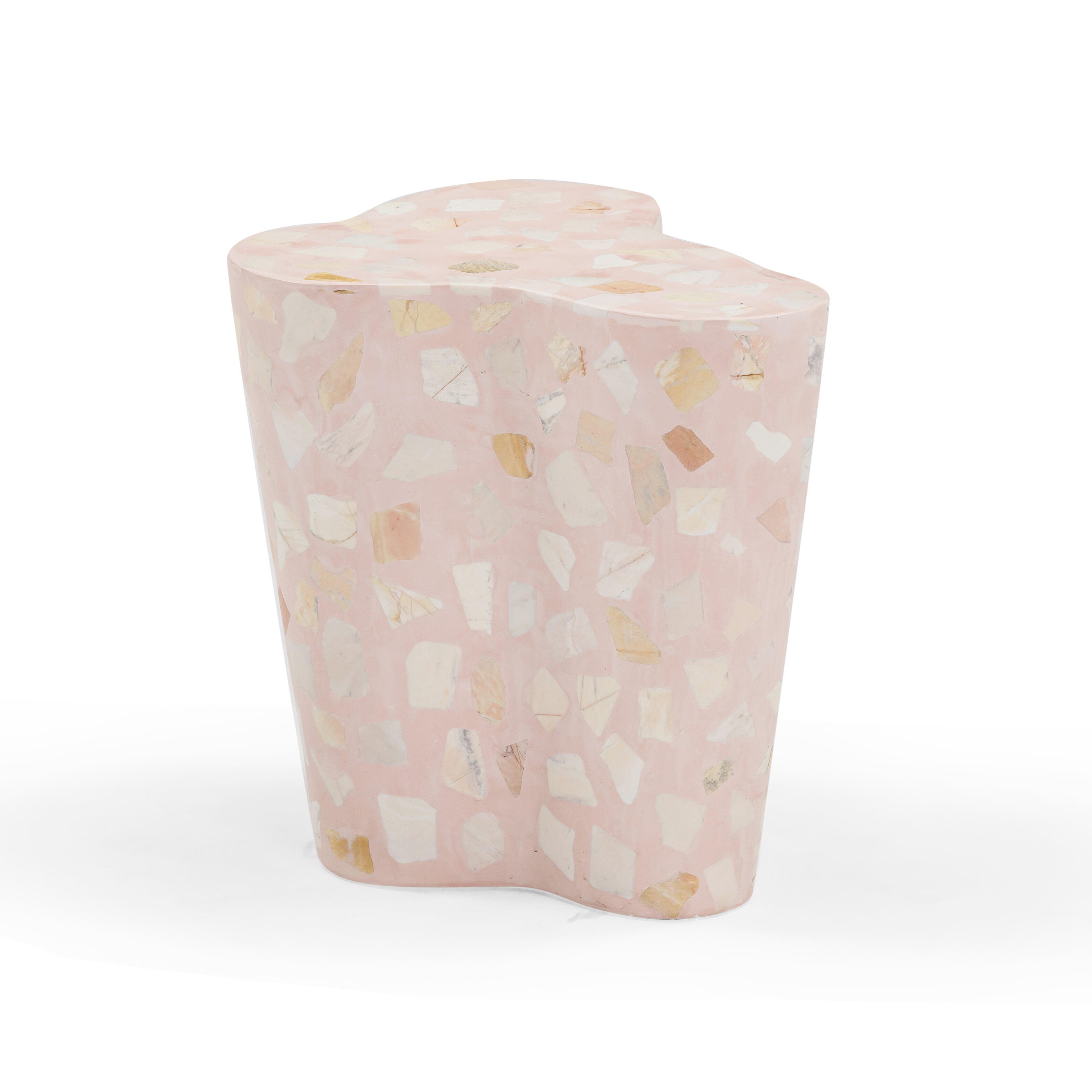 TOV Furniture Slab Side Table, Pink, large