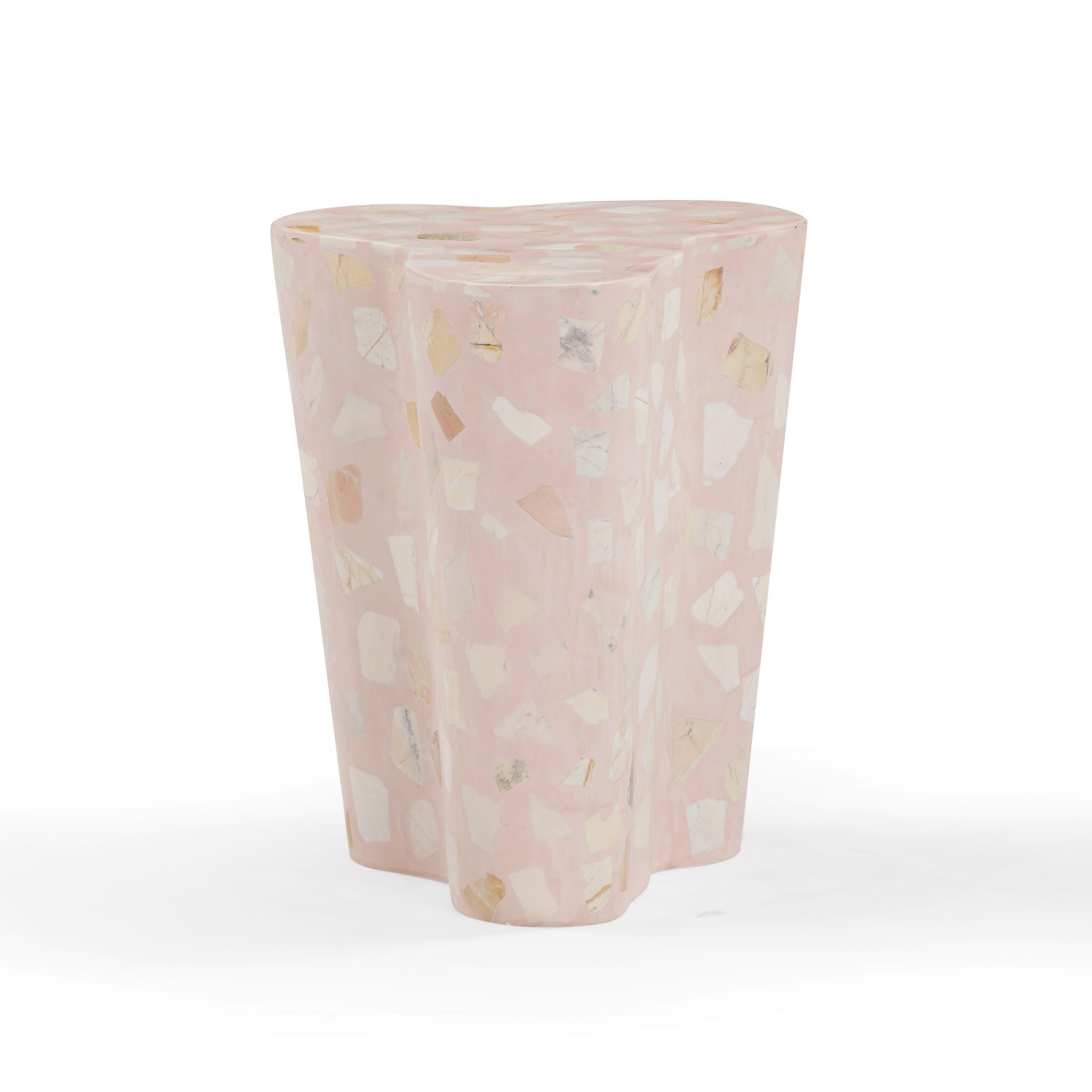TOV Furniture Slab Side Table, Pink, large