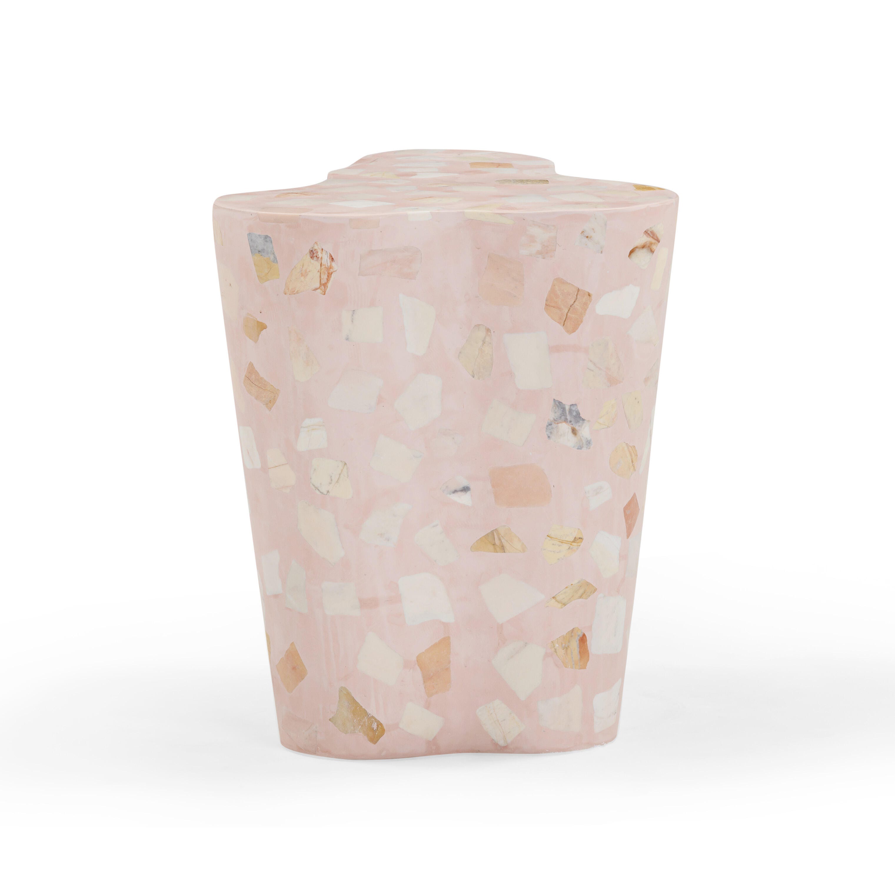 TOV Furniture Slab Side Table, Pink, large