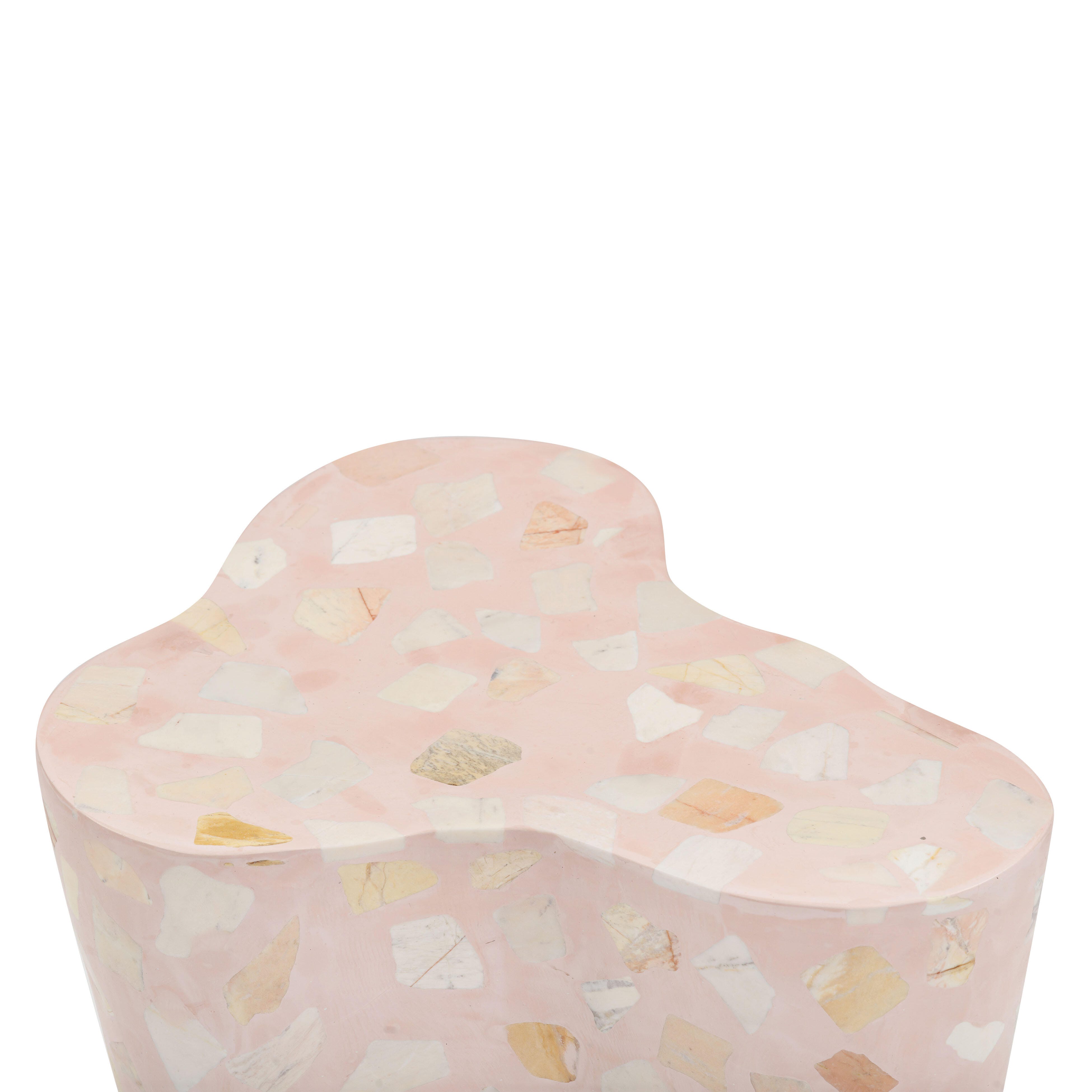 TOV Furniture Slab Side Table, Pink, large