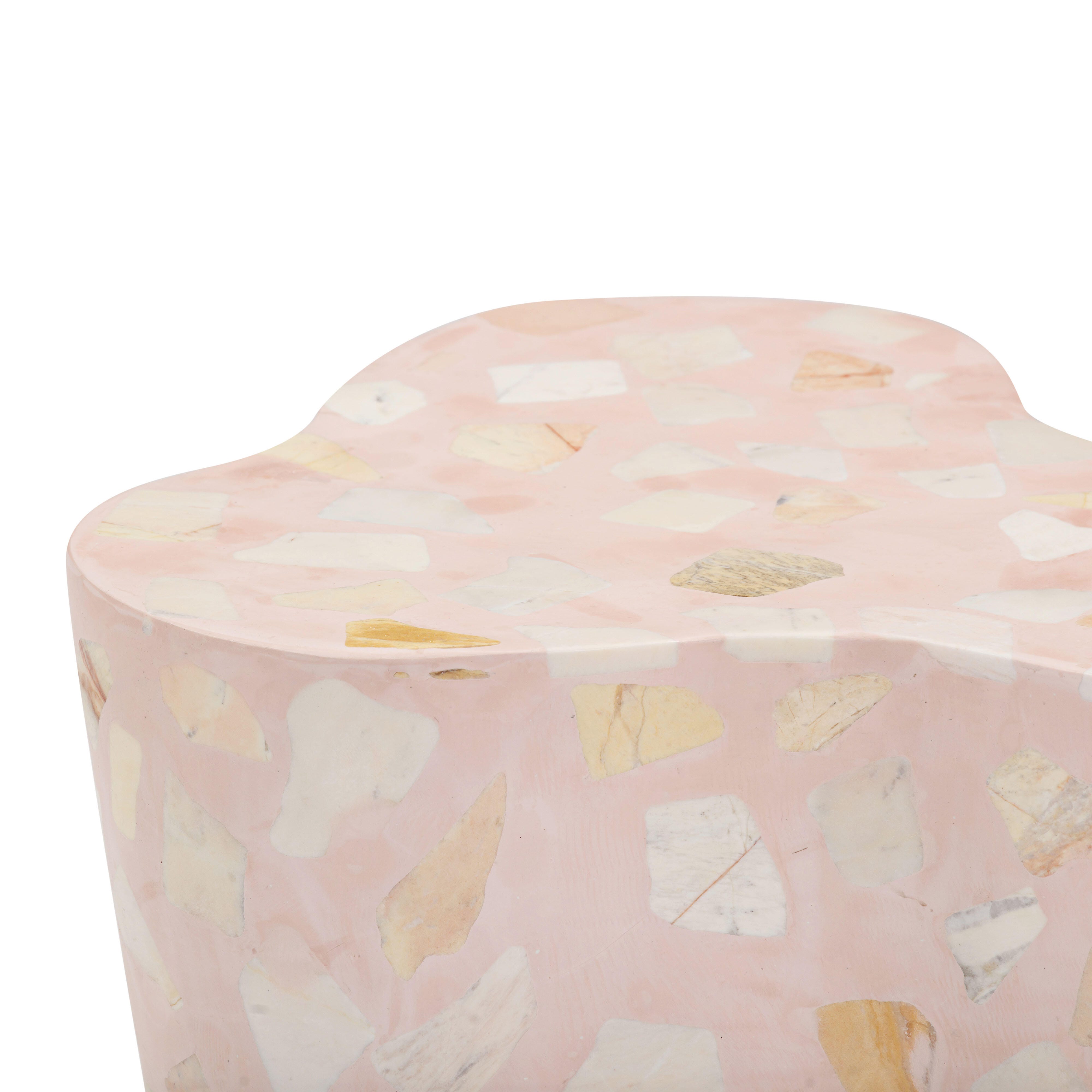 TOV Furniture Slab Side Table, Pink, large