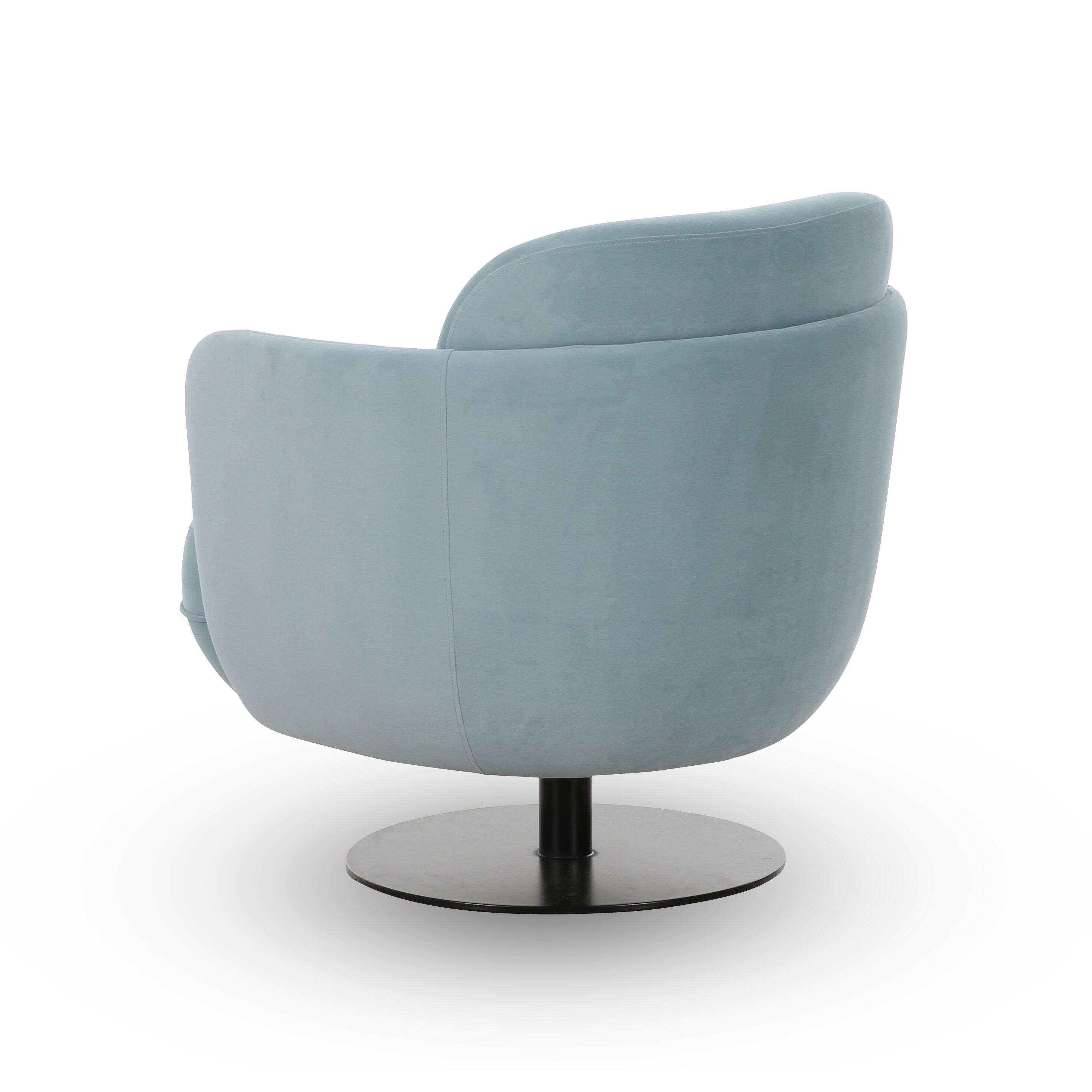 TOV Furniture Solange Swivel Accent Chair, Blue, large