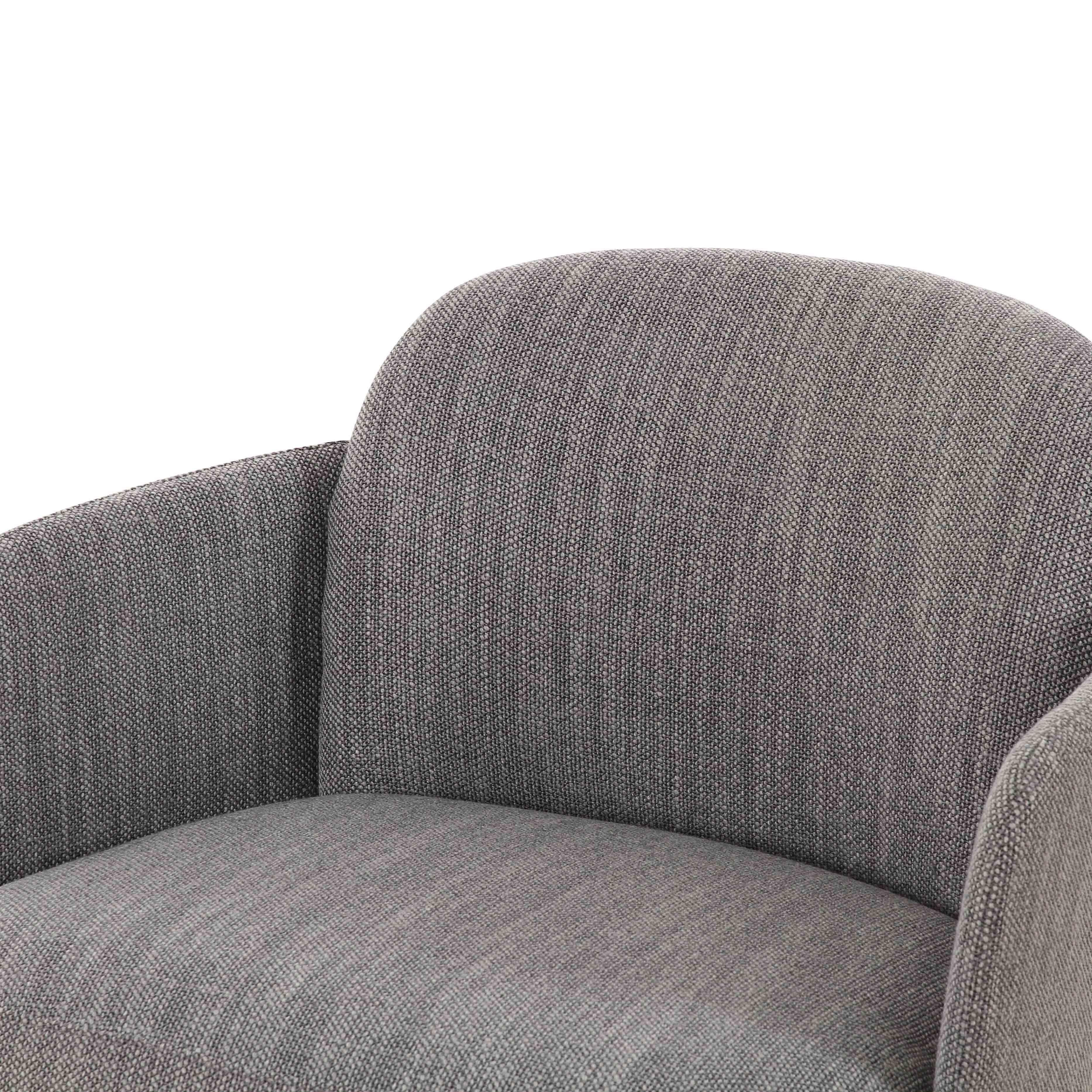 TOV Furniture Solange Swivel Accent Chair, Gray, large