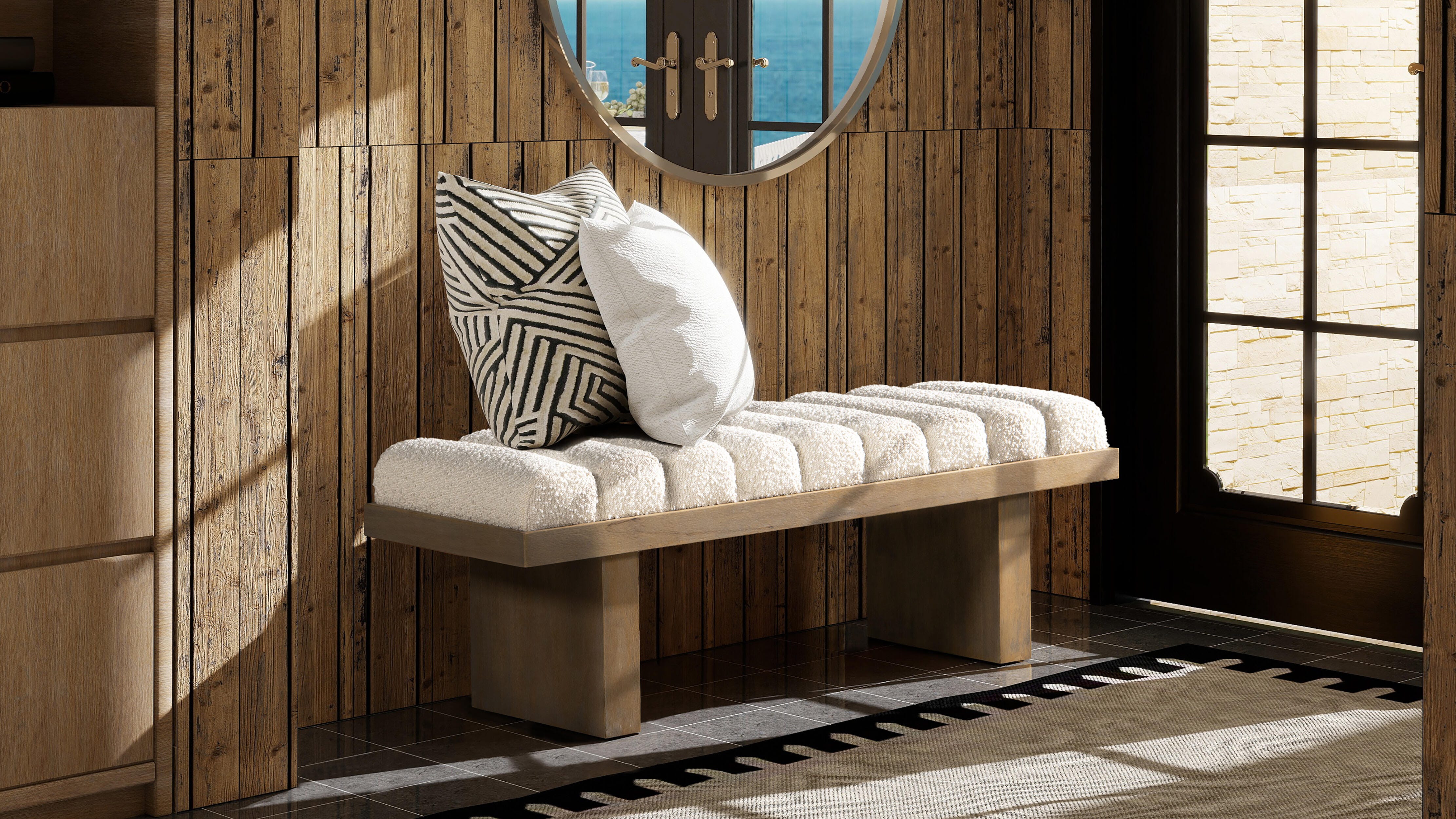 Jennifer Taylor Home Bella Accent Bench, , large