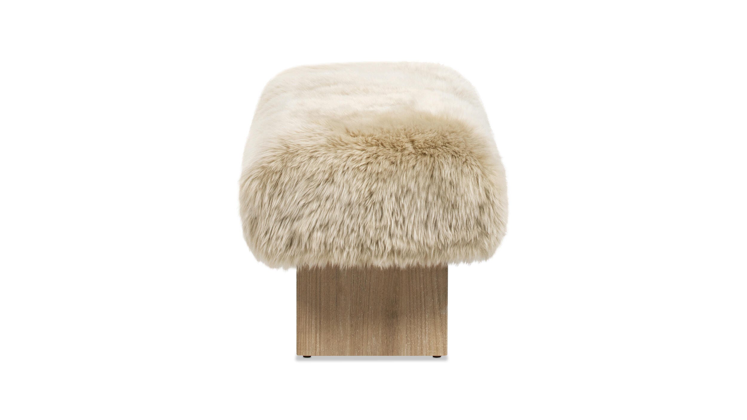 Jennifer Taylor Home Leda Sheepskin Fur Accent Bench, , large