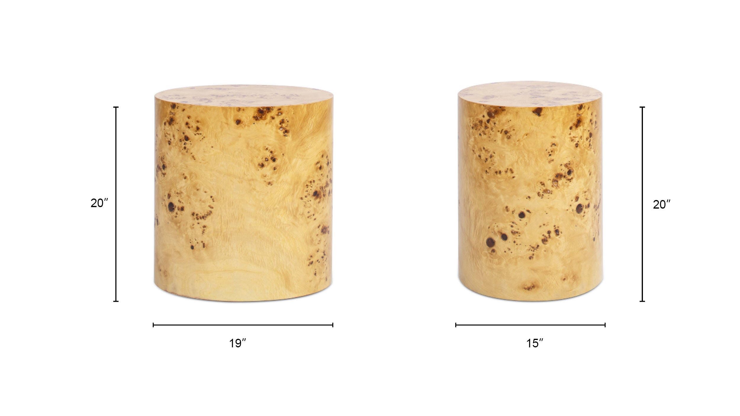 Jennifer Taylor Home Nebula Side Table, Warm Natural Brown, large