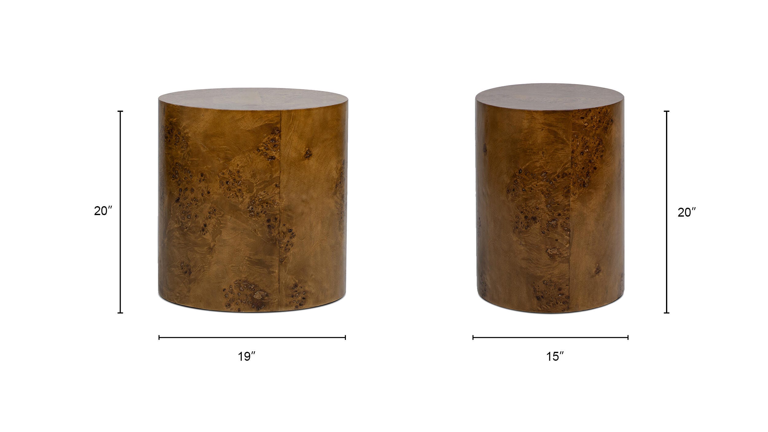Jennifer Taylor Home Nebula Side Table, Medium Brown Walnut, large