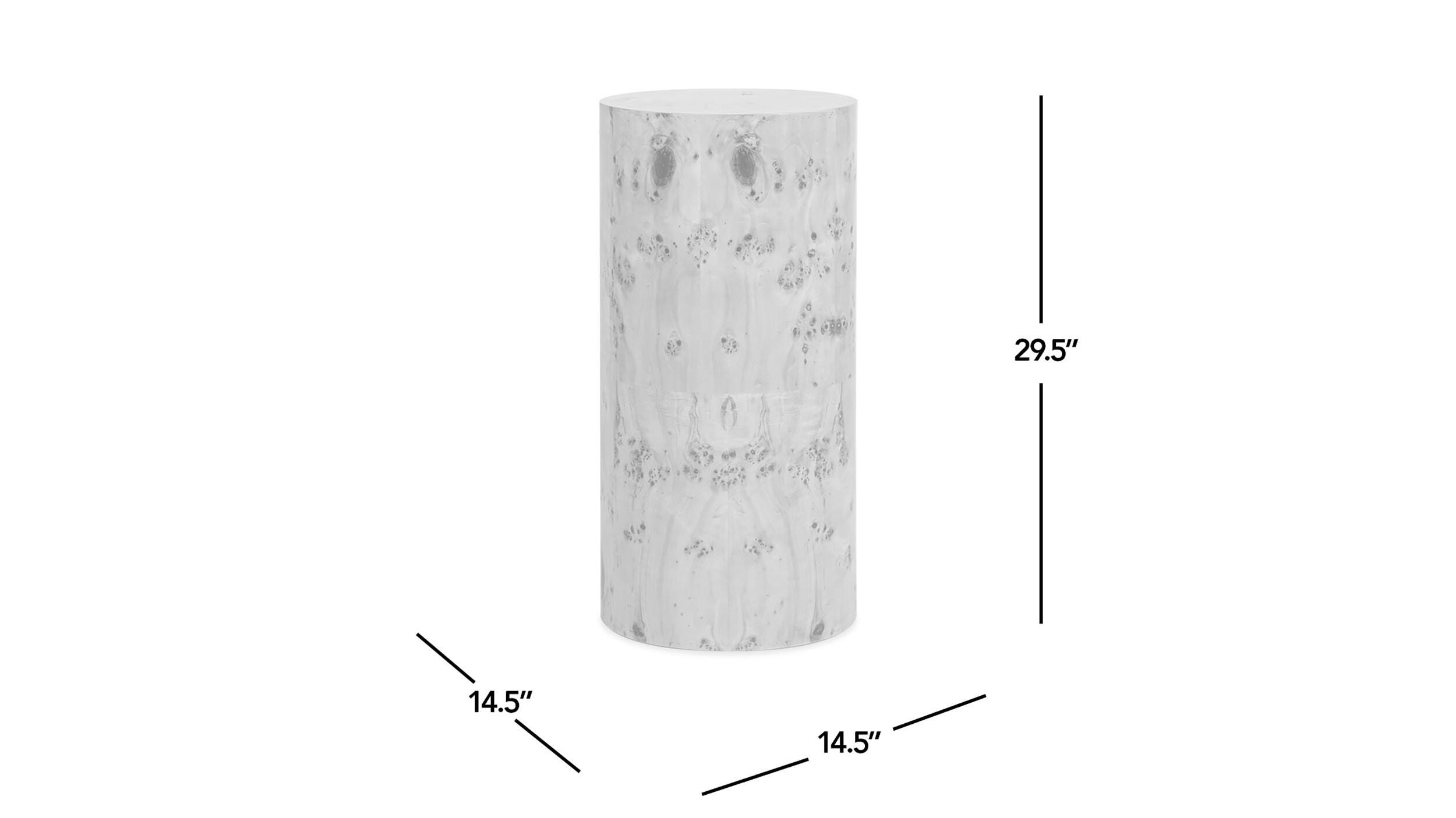 Jennifer Taylor Home Nebula Pillar Side Table, Warm Natural Brown, large